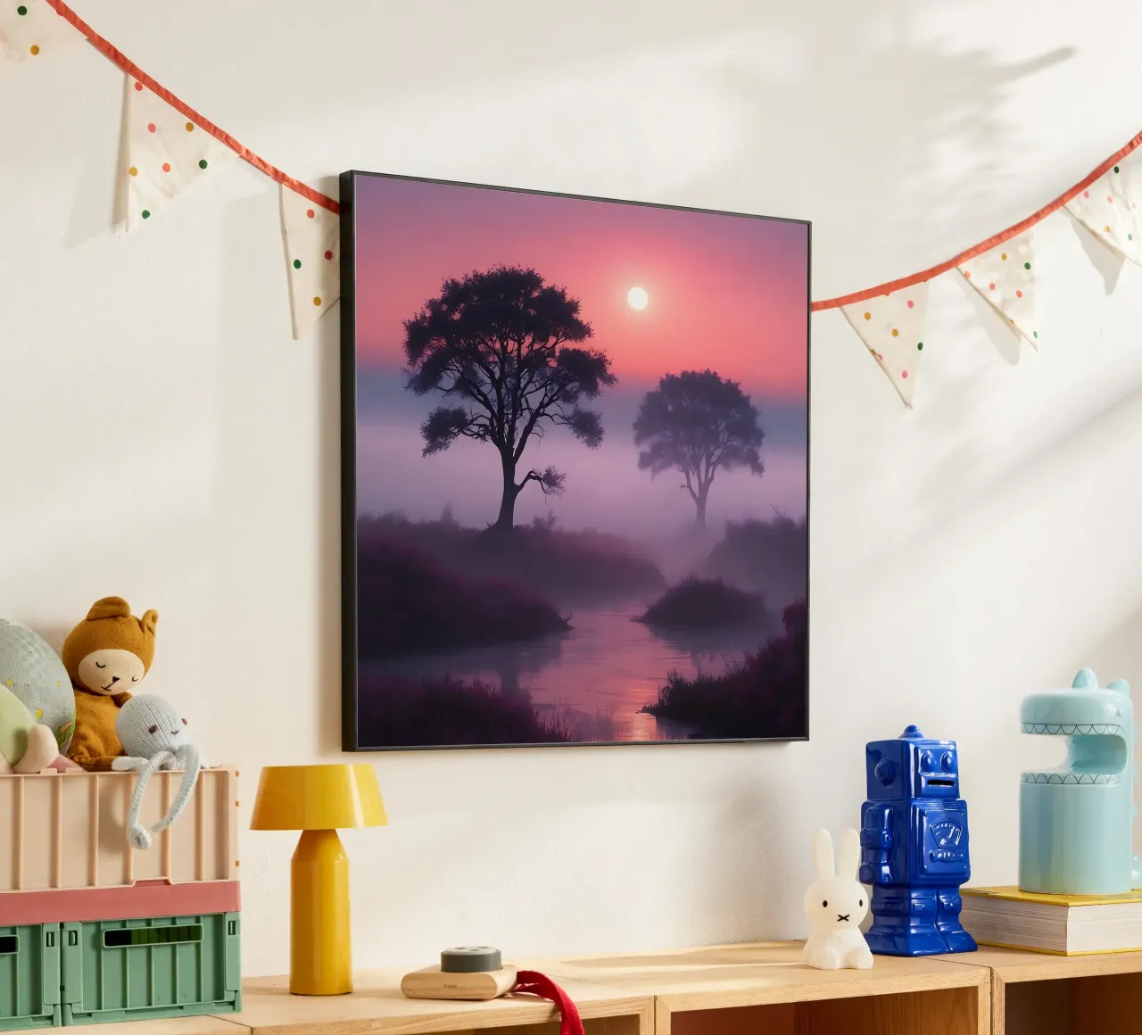 Tramonto con nebbia_4 alluminio dibond da Pink- und LoveArt by LK