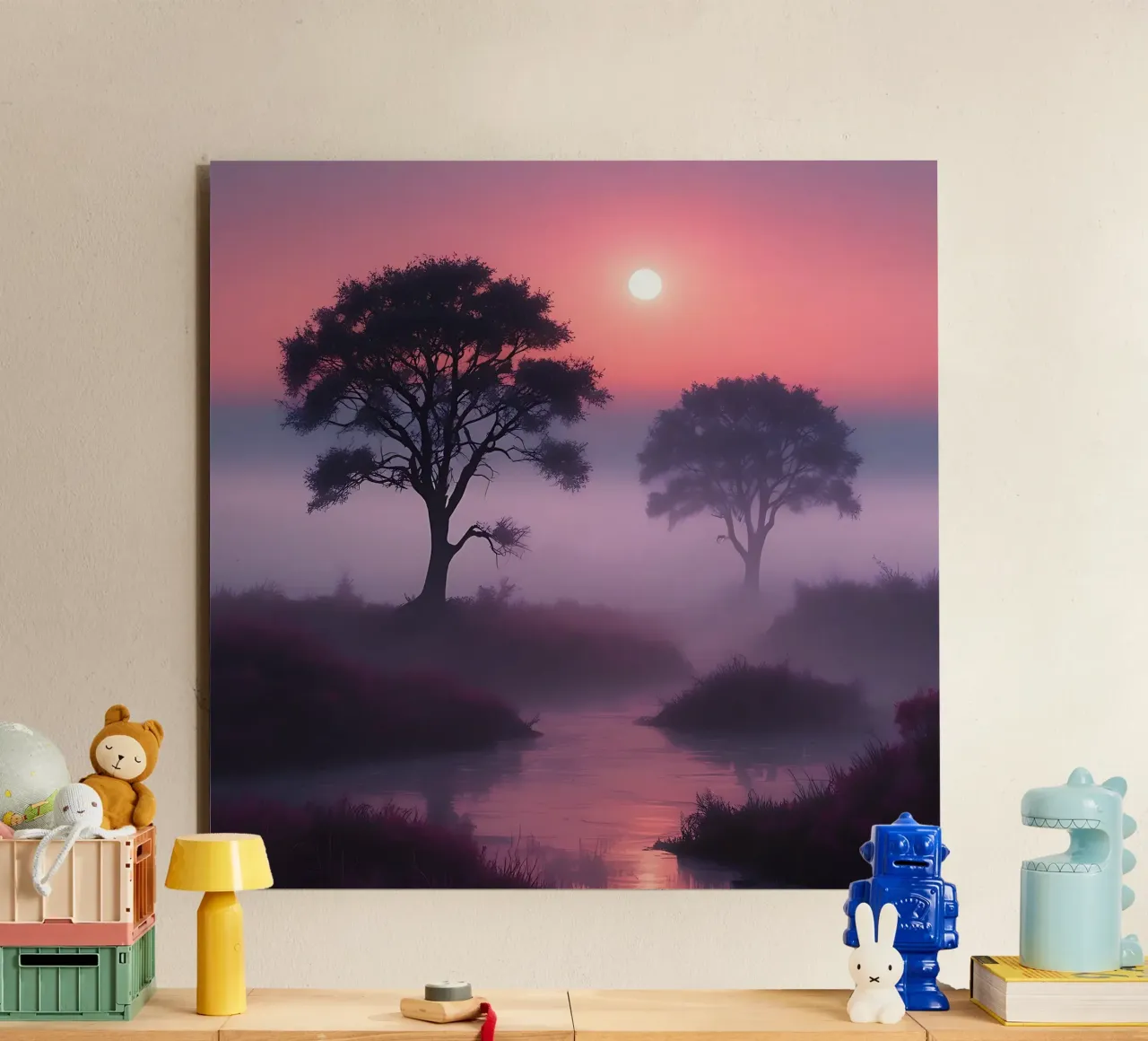 Tramonto con nebbia_4 alluminio dibond da Pink- und LoveArt by LK