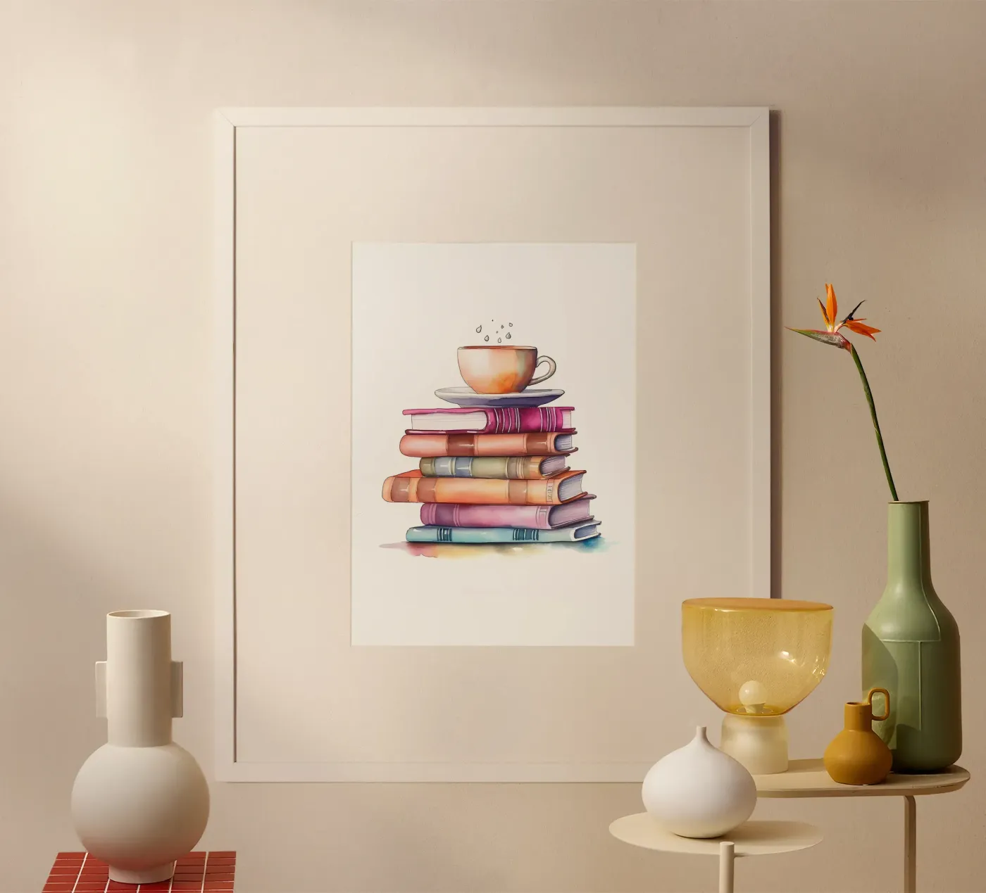 Watercolor Books poster da Aiden Garcia