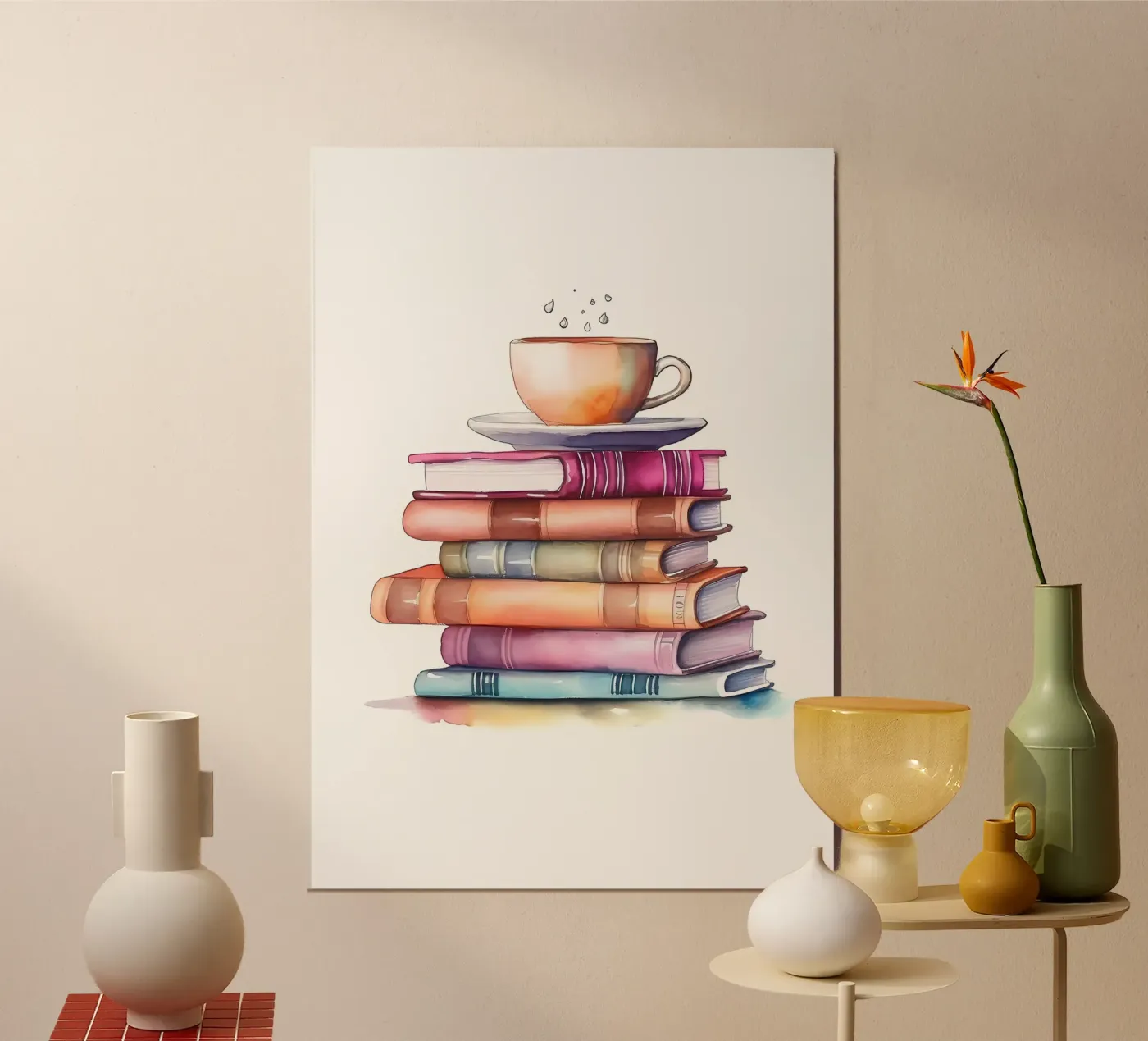 Watercolor Books poster da Aiden Garcia