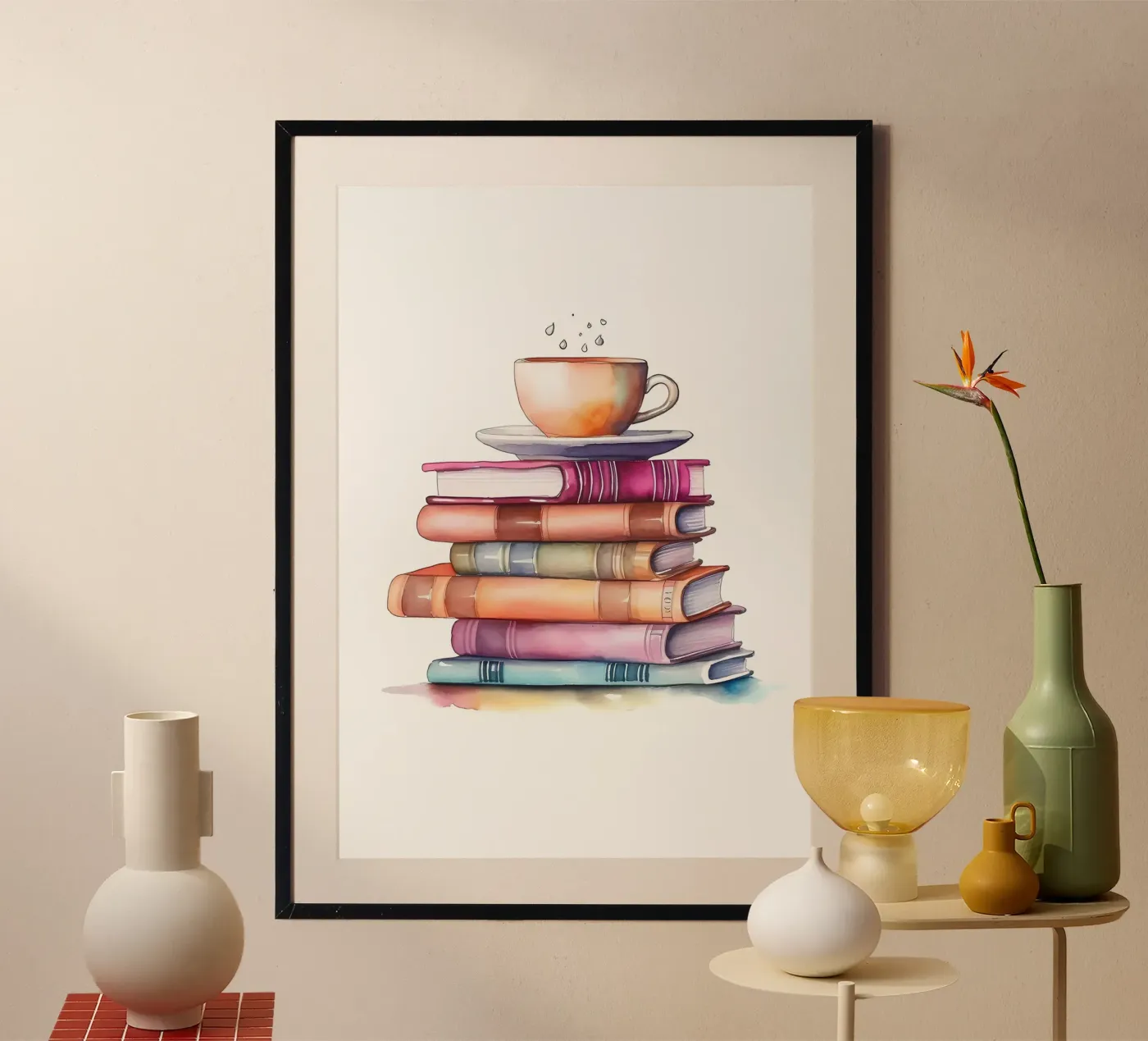 Watercolor Books poster da Aiden Garcia