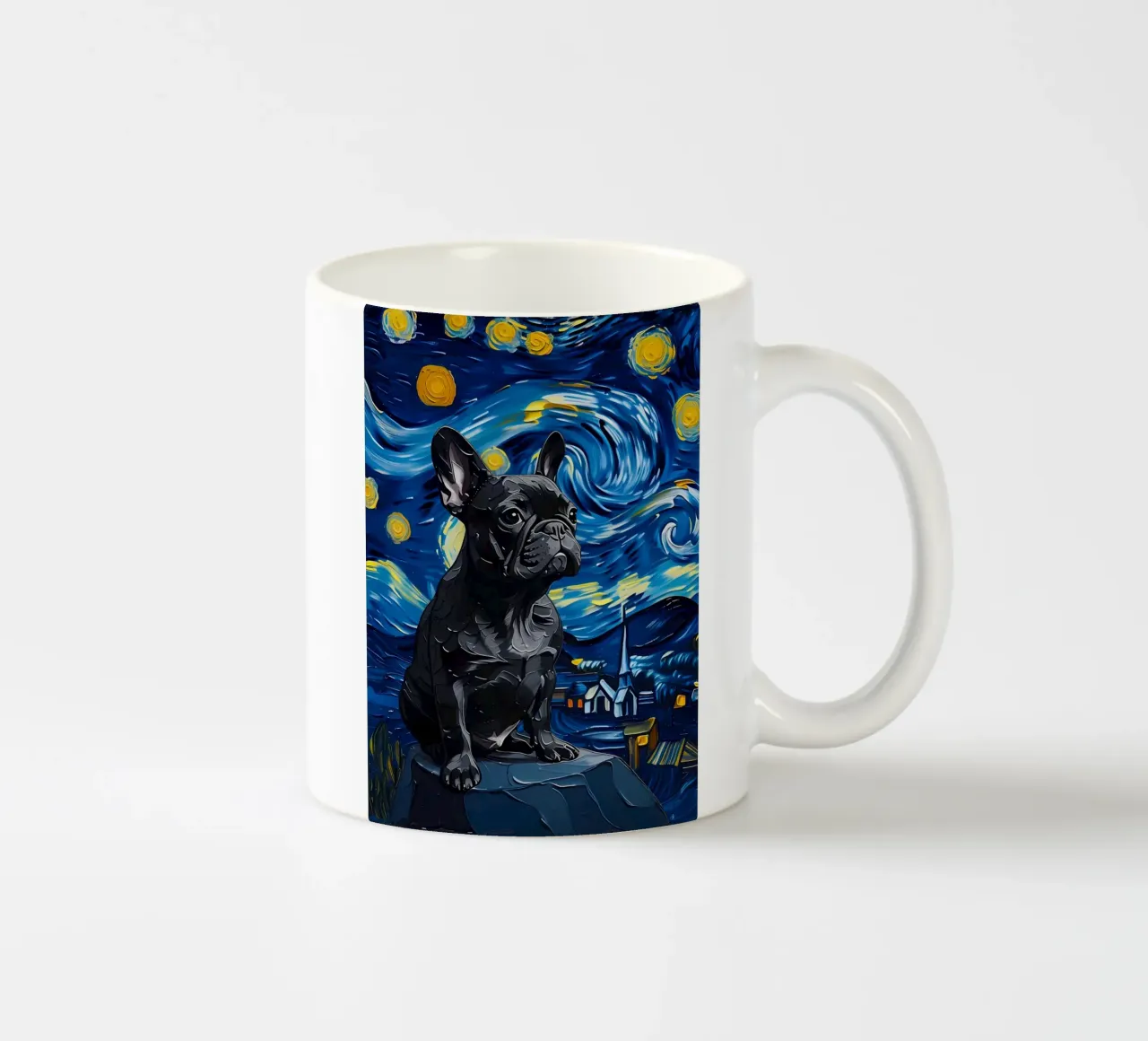bulldog vangogh tazza in ceramica da Adrian Patel