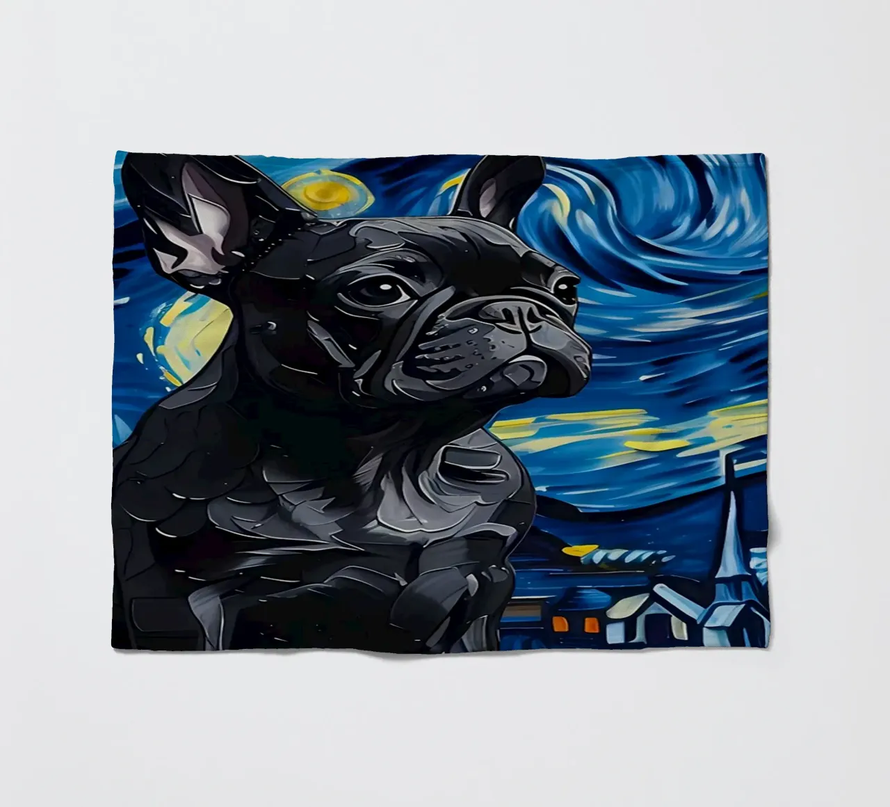 bulldog vangogh coperta in pile da Adrian Patel