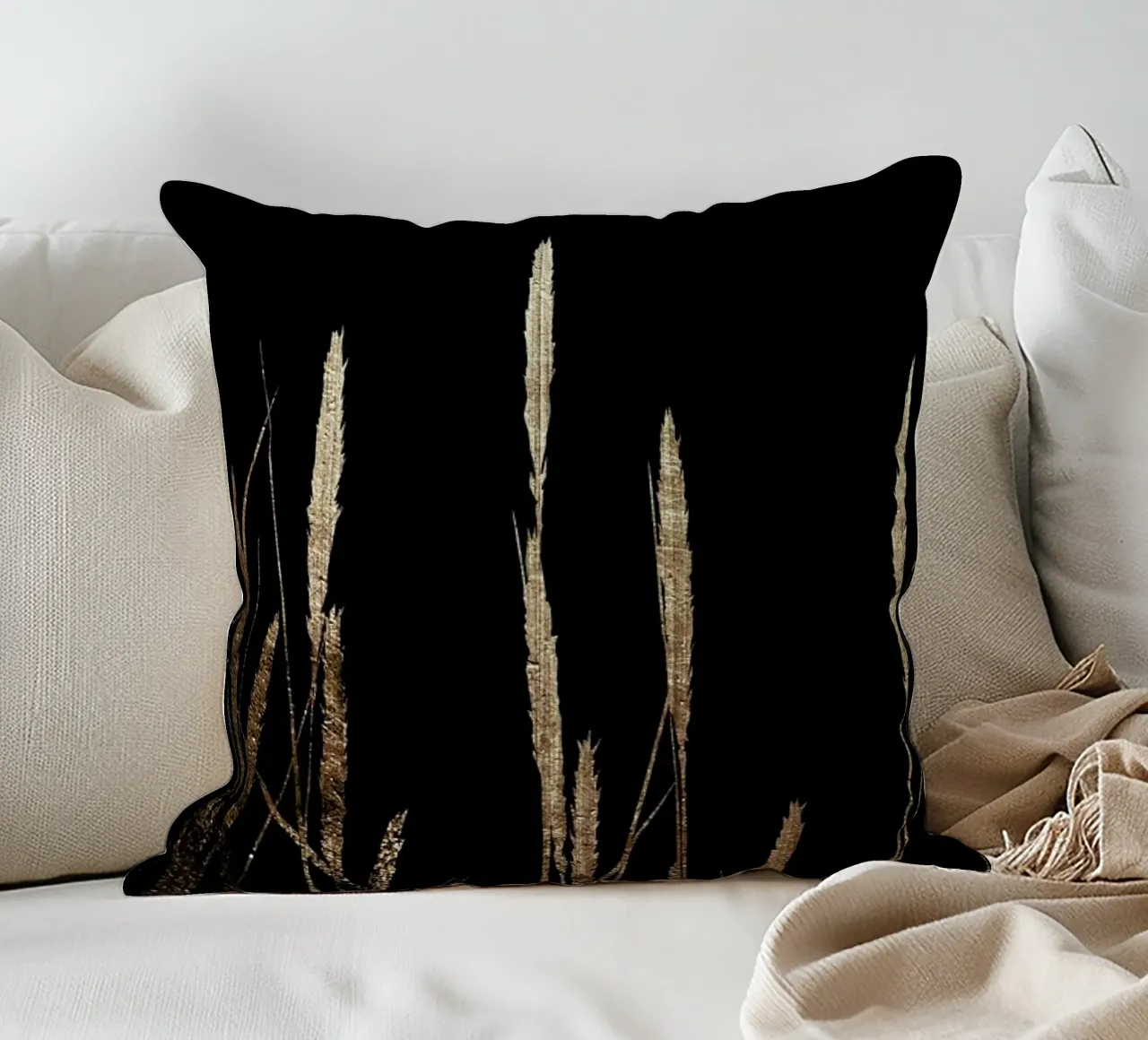 Golden Fields In The Dark cuscino da Kubistika