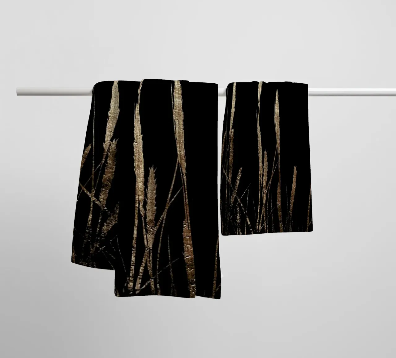 Golden Fields In The Dark towel by Kubistika