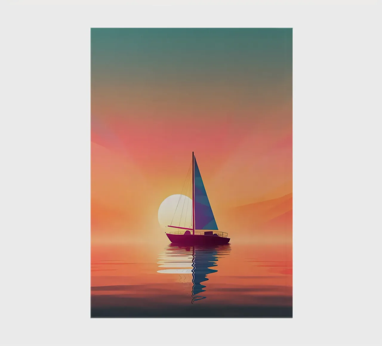 Sailboat on the beach notebook by Bartosz Powalka