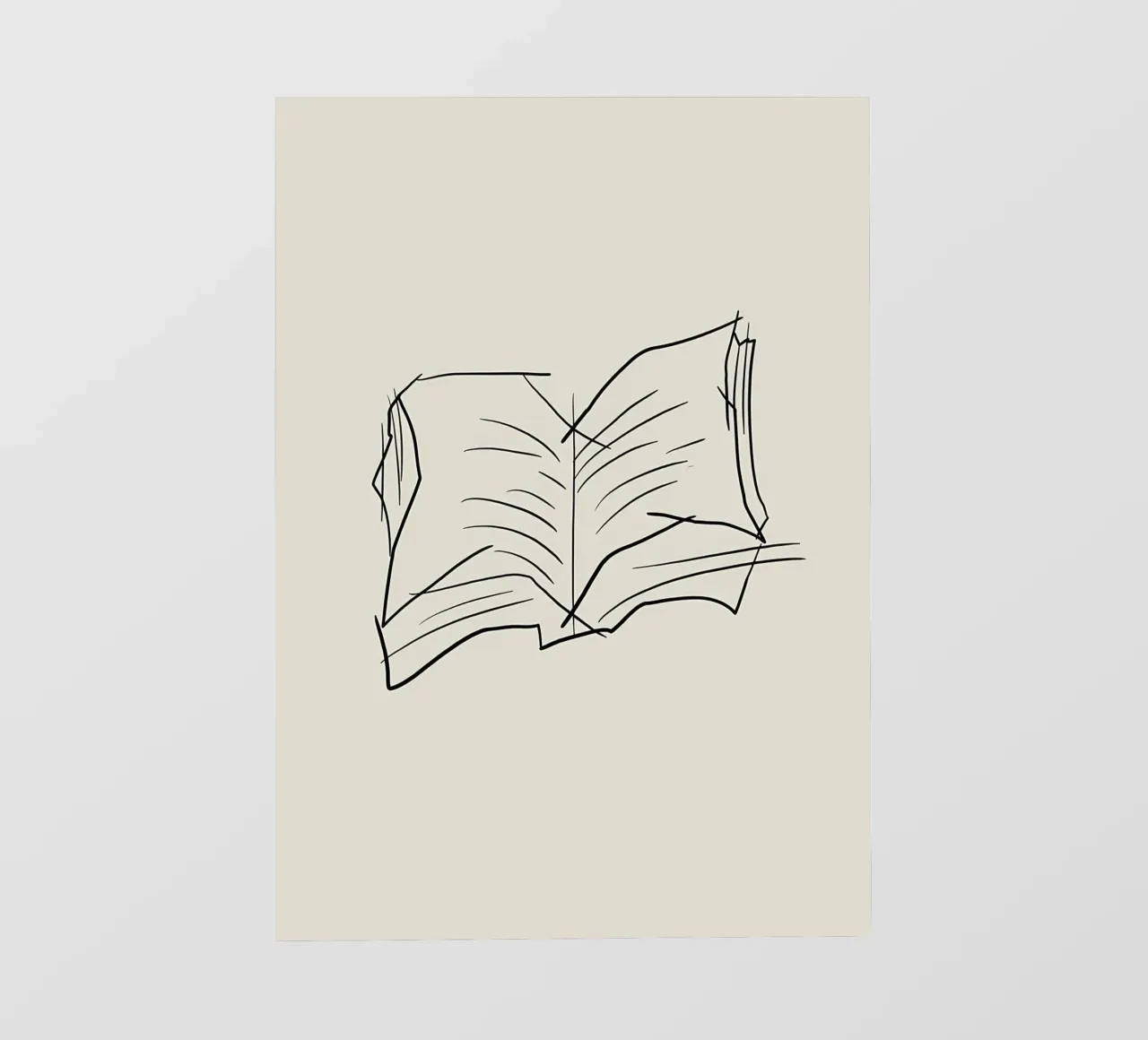 Libro Line Art lámina retroiluminada de Aiden Garcia