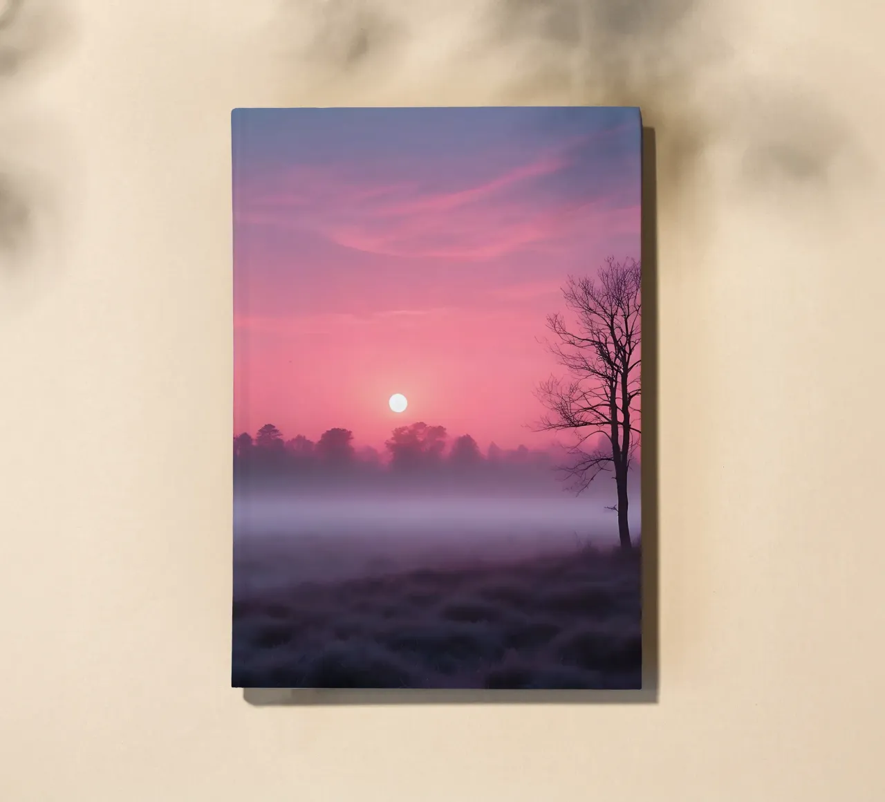 Sunset with fog_5 notebook by Pink- und LoveArt by LK
