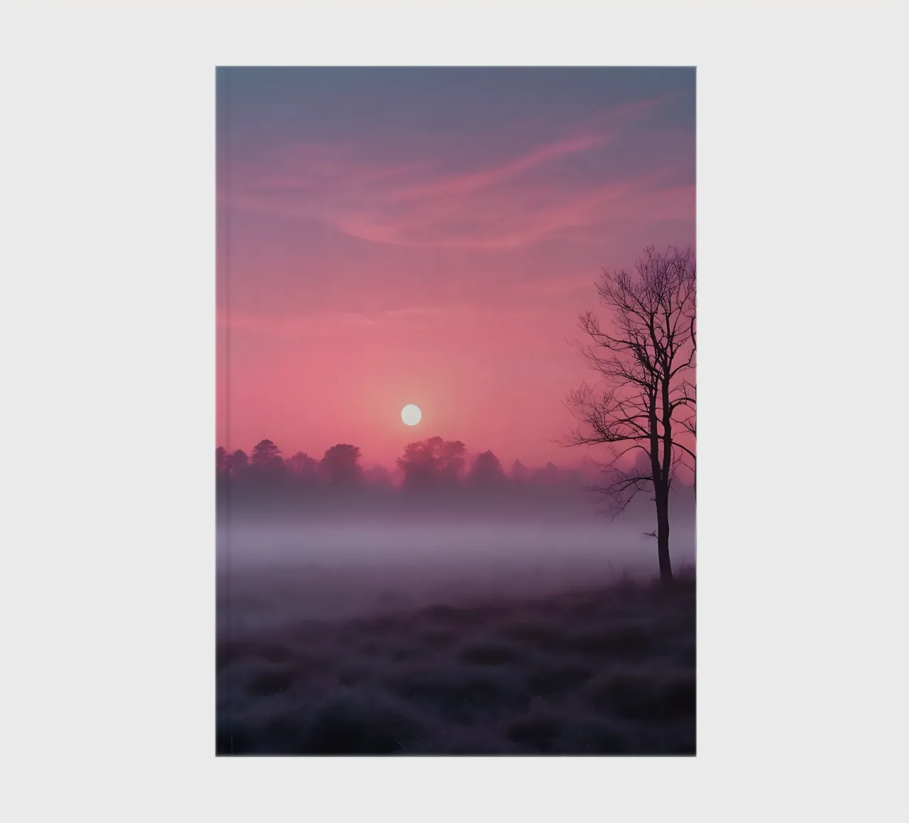 Sunset with fog_5 notebook by Pink- und LoveArt by LK