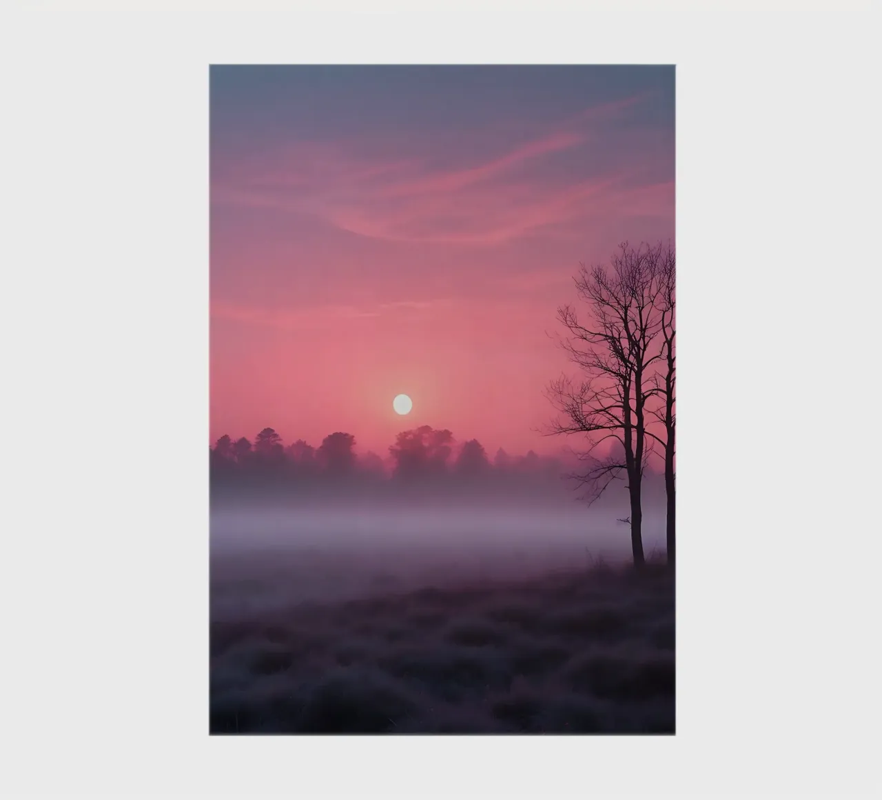 Sunset with fog_5 notebook by Pink- und LoveArt by LK