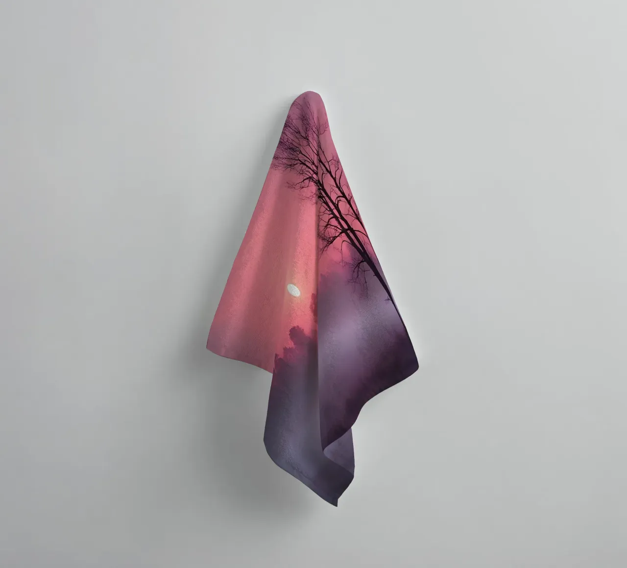 Tramonto con nebbia_5 asciugamano da bagno da Pink- und LoveArt by LK