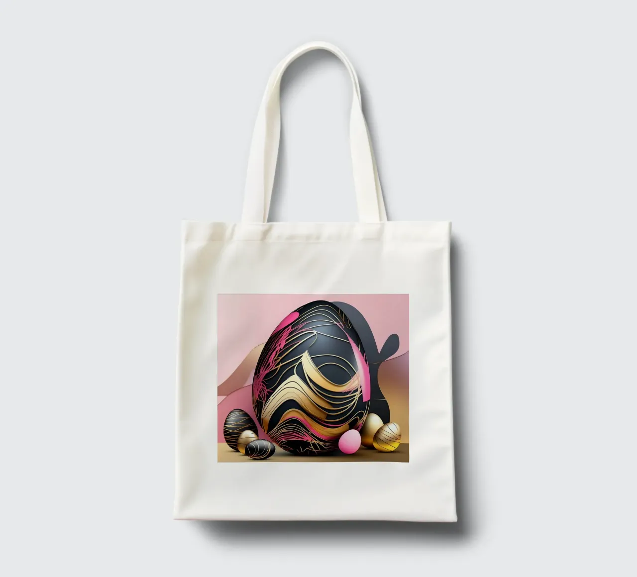 Deco_Eggs_1 borsa in juta da Pink- und LoveArt by LK