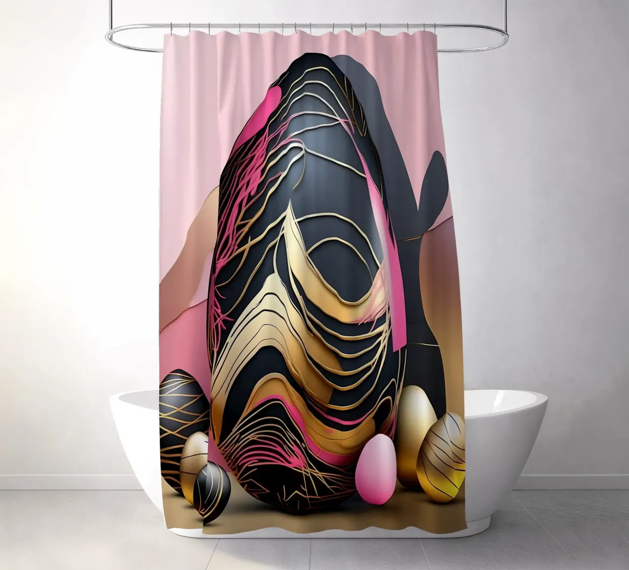 Deco_Eggs_1 tenda da doccia da Pink- und LoveArt by LK
