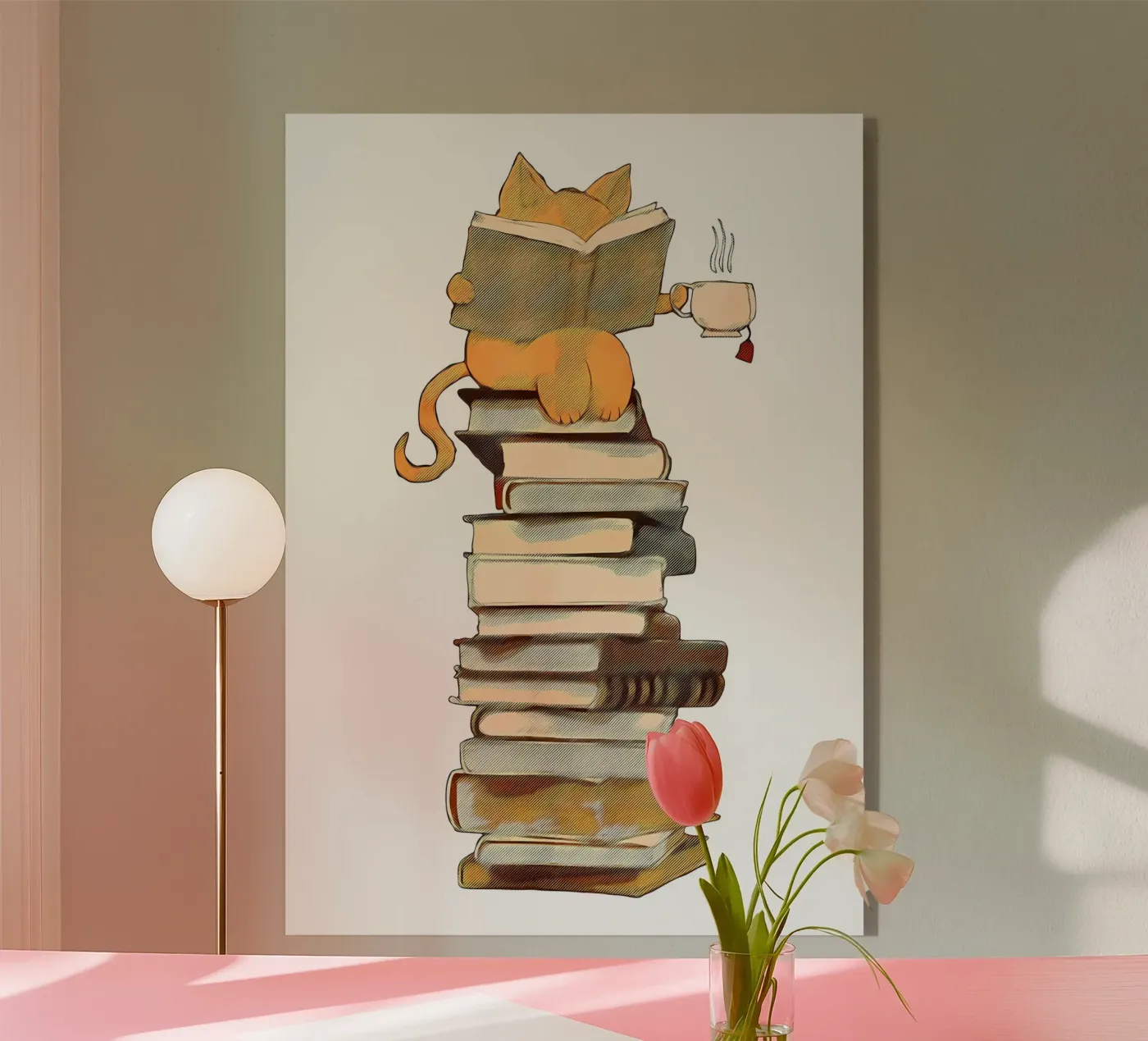 book cats acryl van Aiden Garcia