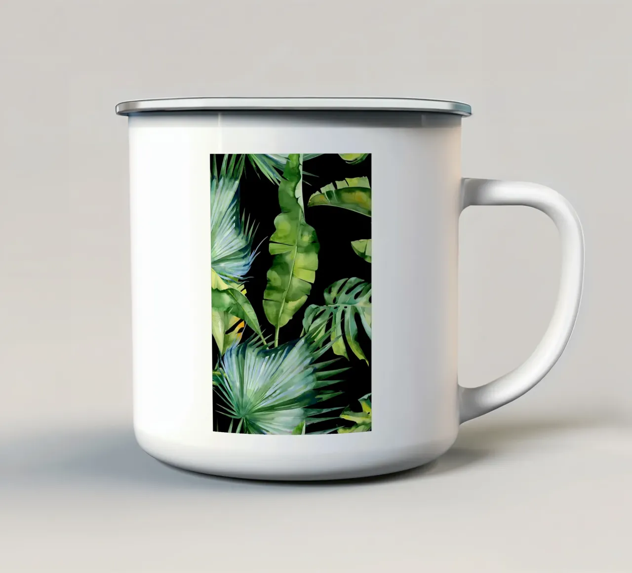 Acquerello nero Trop 08 tazza in smalto da Nicholas Campbell