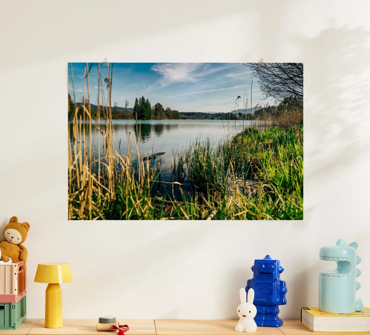 Vista sulle rive dell'Isar in Baviera carta hahnemühle da 5ecken