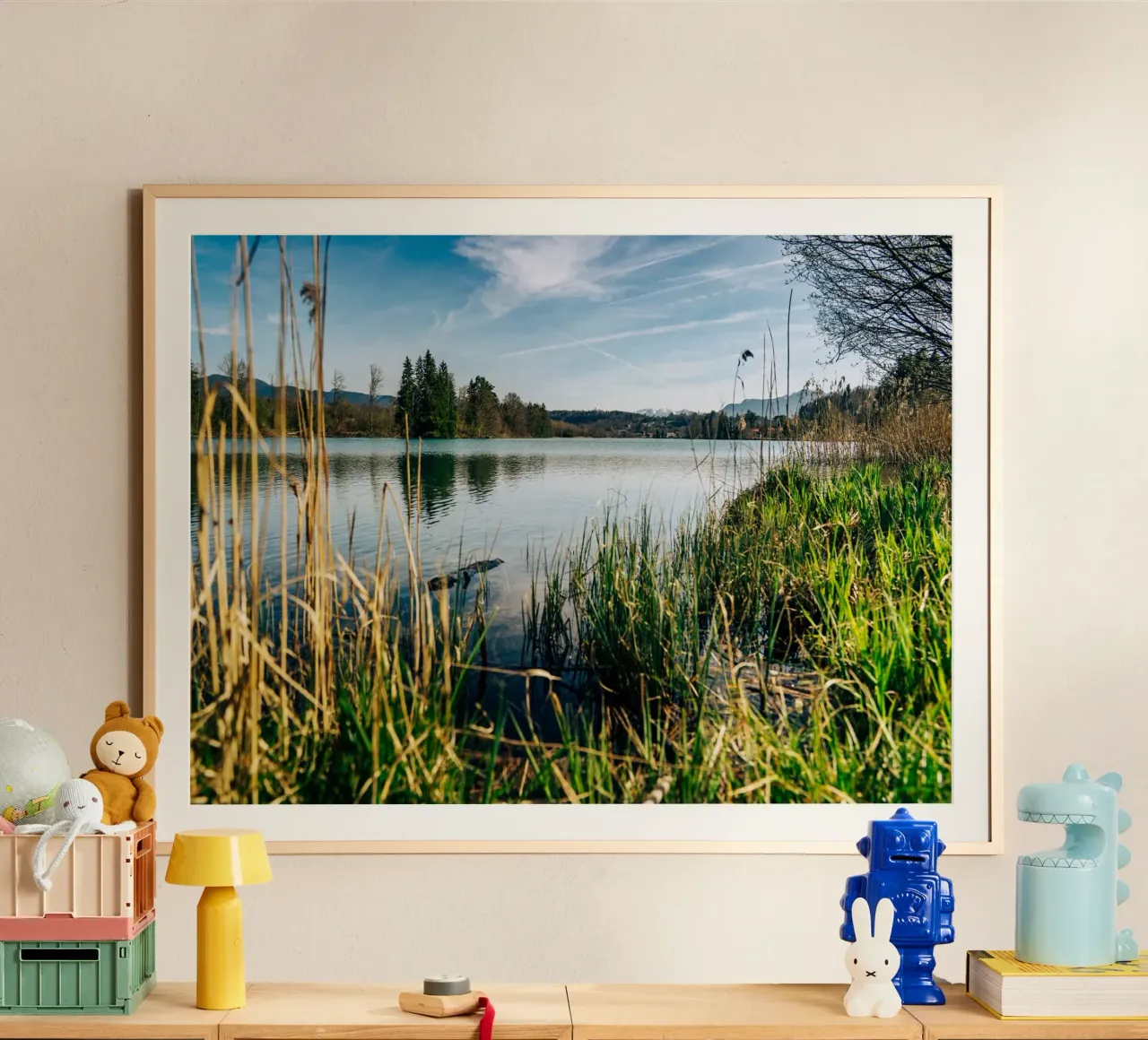 Vista sulle rive dell'Isar in Baviera carta hahnemühle da 5ecken