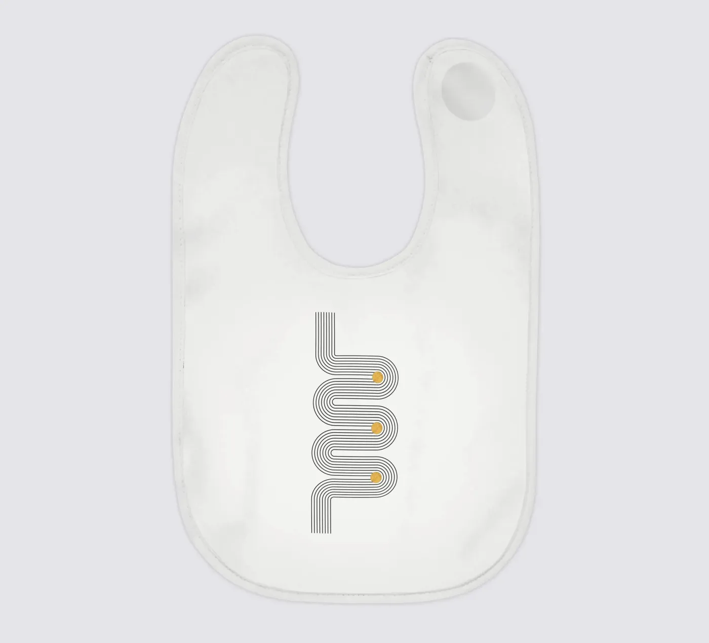 Path baby bib by Rose Beck Art