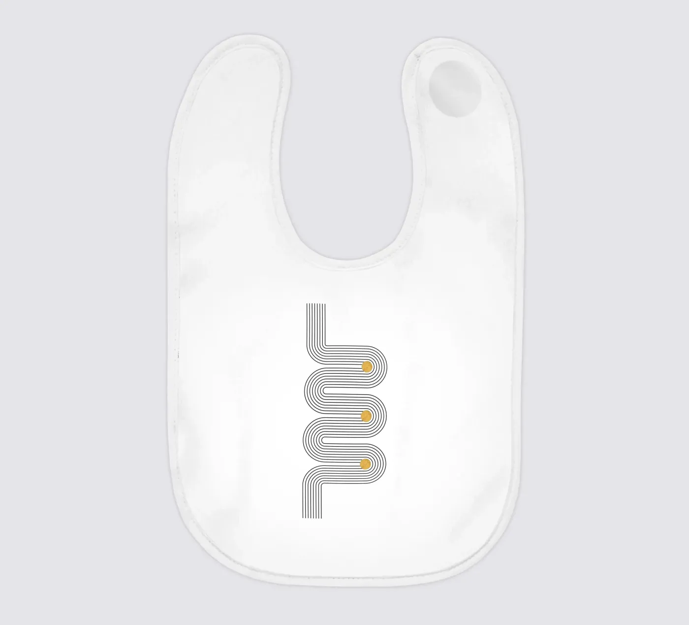 Path baby bib by Rose Beck Art