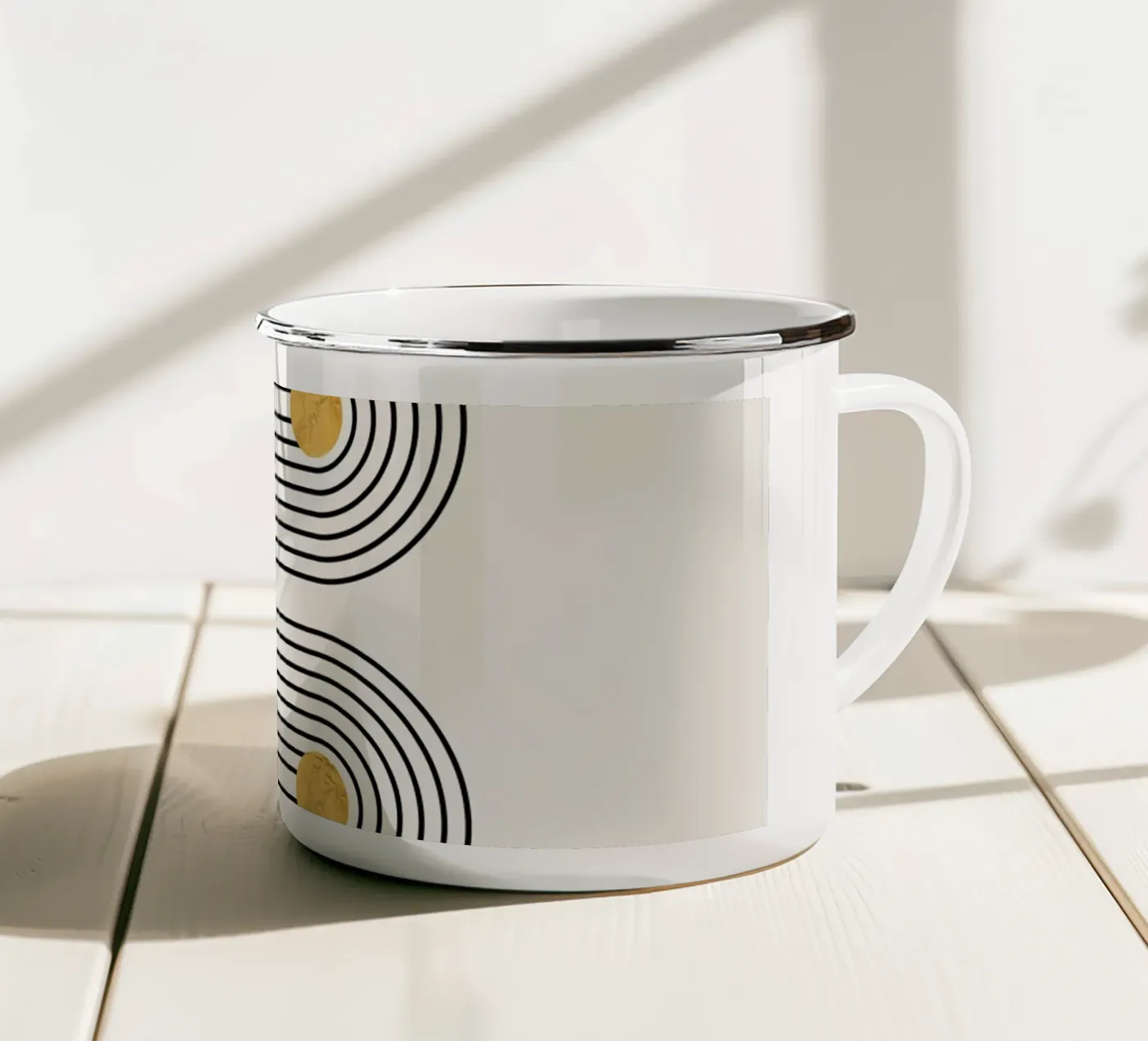 Path enamel mug by Rose Beck Art