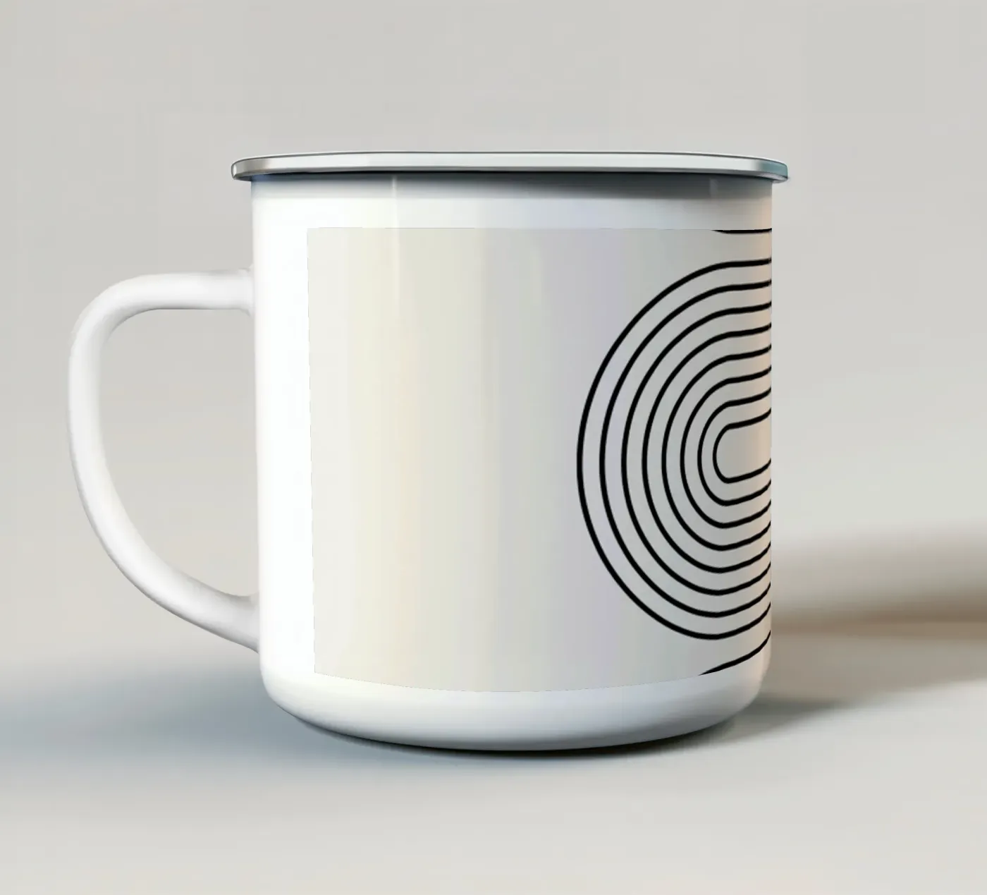 Path enamel mug by Rose Beck Art