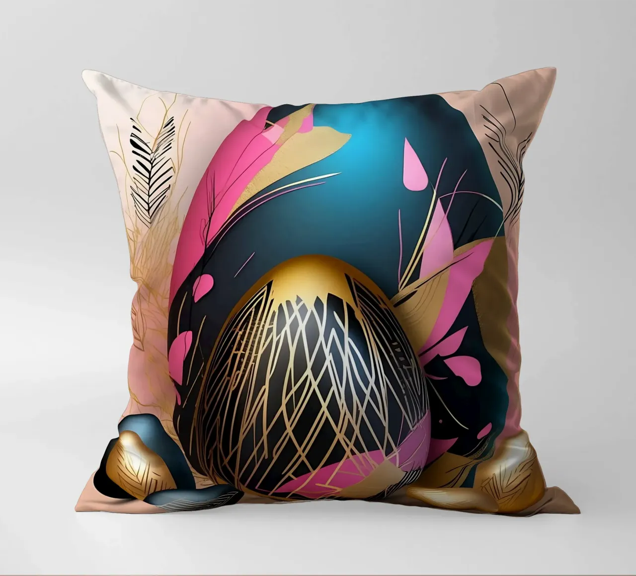 Deco_Eggs_2 cuscino da Pink- und LoveArt by LK