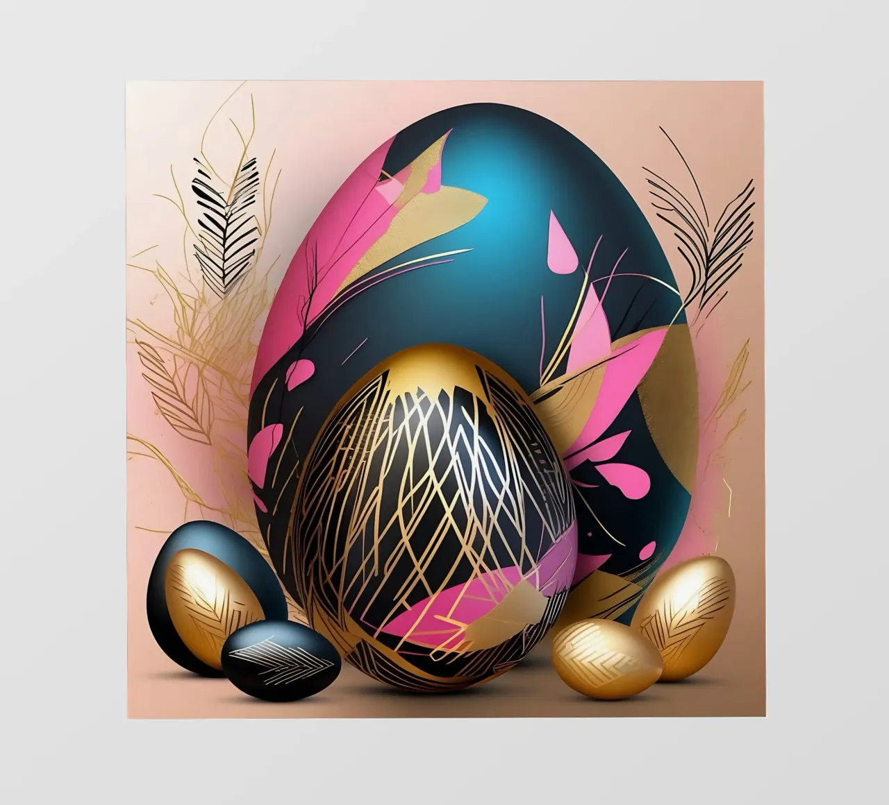 Deco_Eggs_2 telo in pvc da Pink- und LoveArt by LK