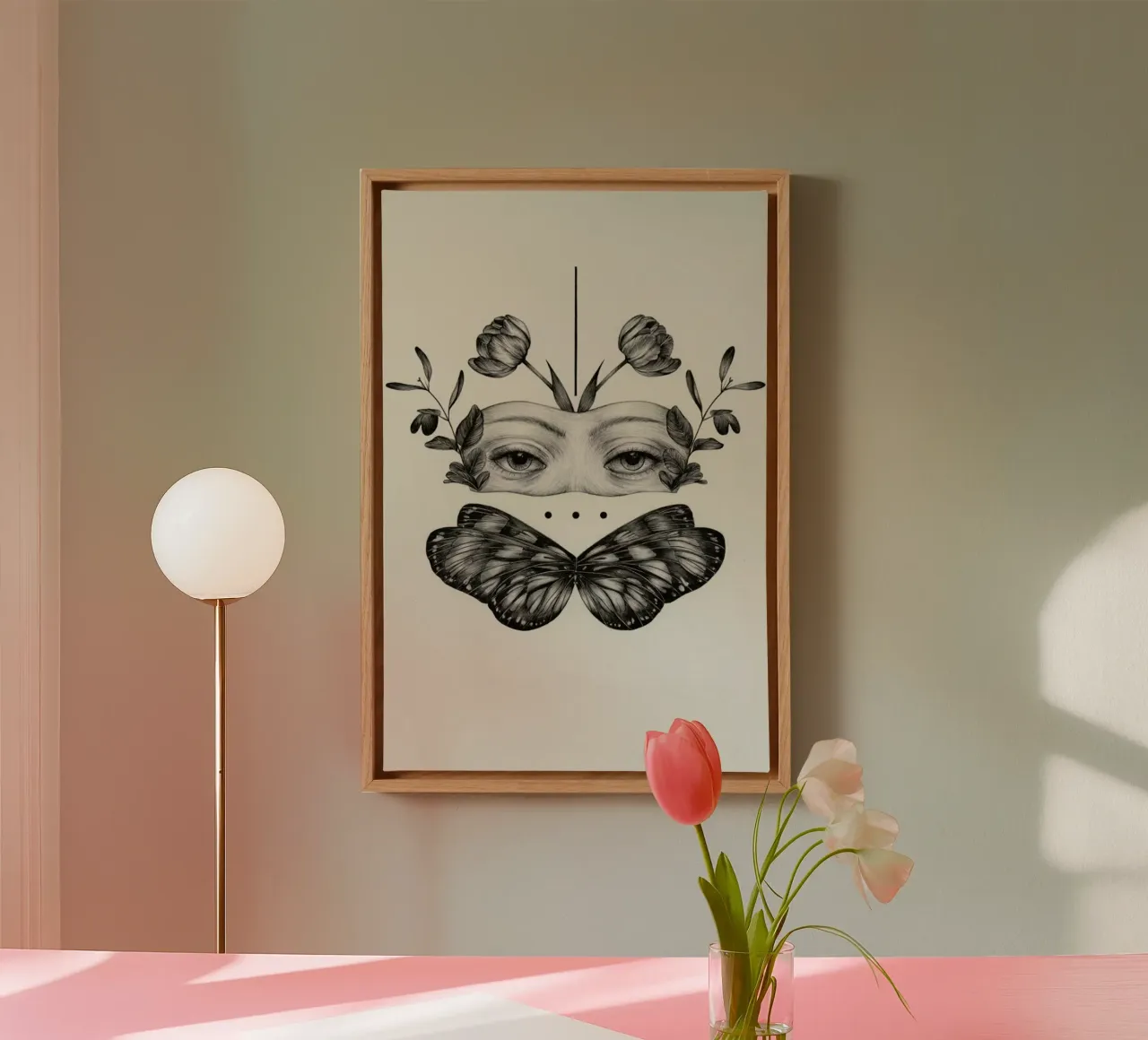 You Clipped Me 2 canvas with Floater frame by The White Deer