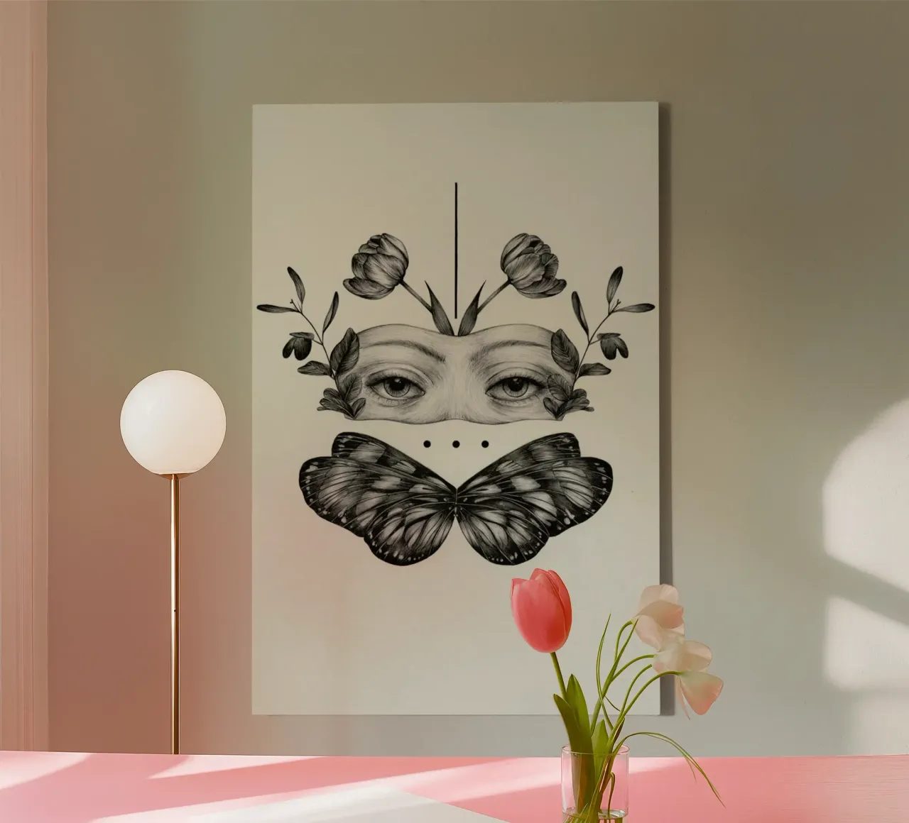 You Clipped Me 2 canvas with Floater frame by The White Deer