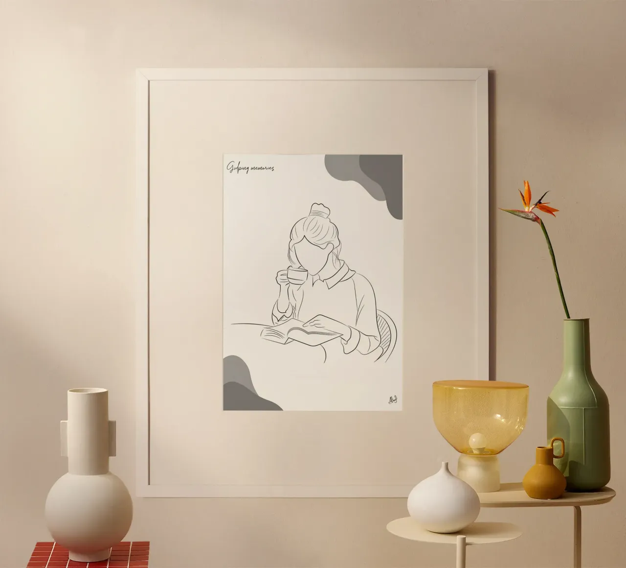 Ricordi inghiottiti 2 poster con telaio in plastica da Aiden Garcia