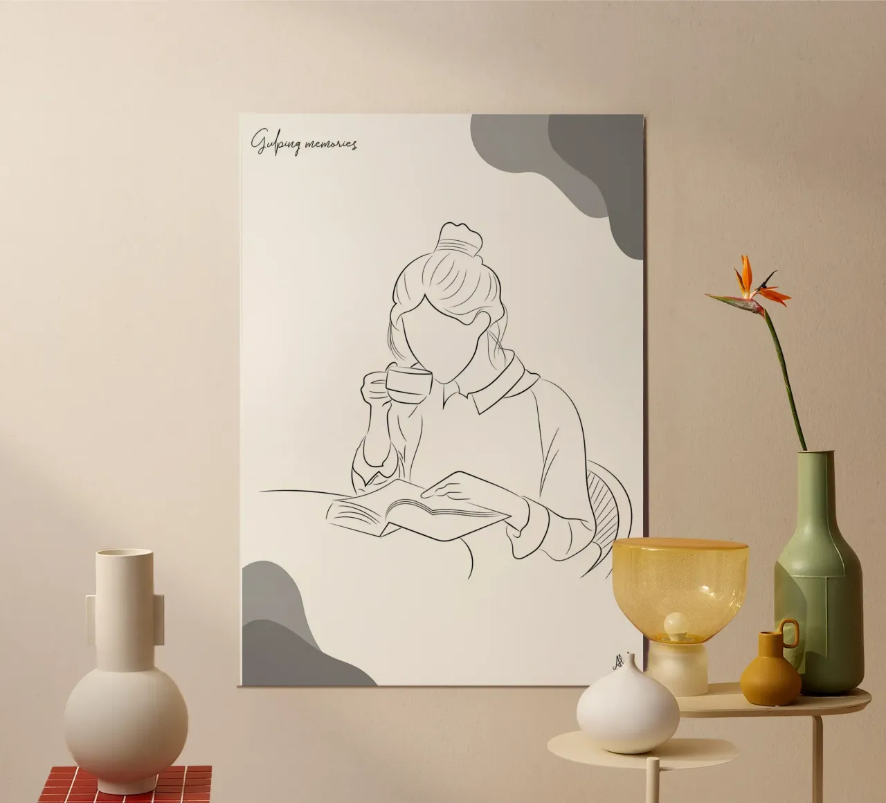 Ricordi inghiottiti 2 poster con telaio in plastica da Aiden Garcia