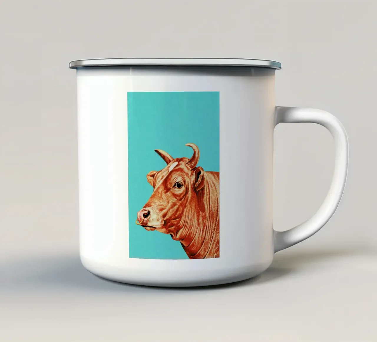 Deja-Moo III tazza in smalto da Flora & Fauna