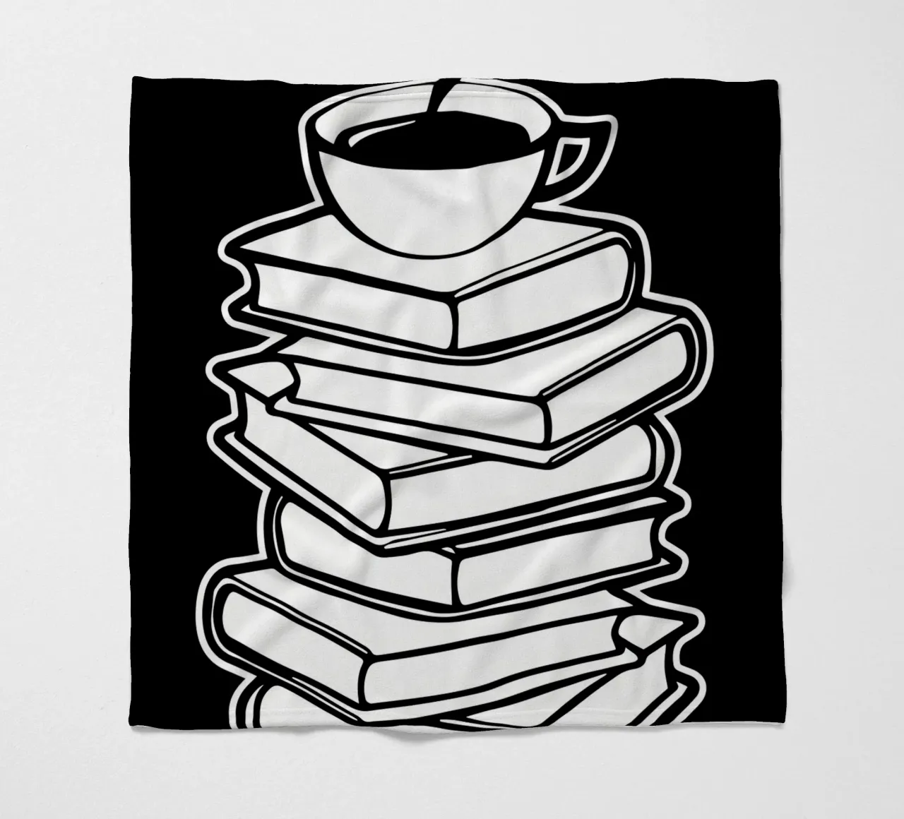 Bücherwurm Kaffeeliebhaber Fleecedecke von Aiden Garcia