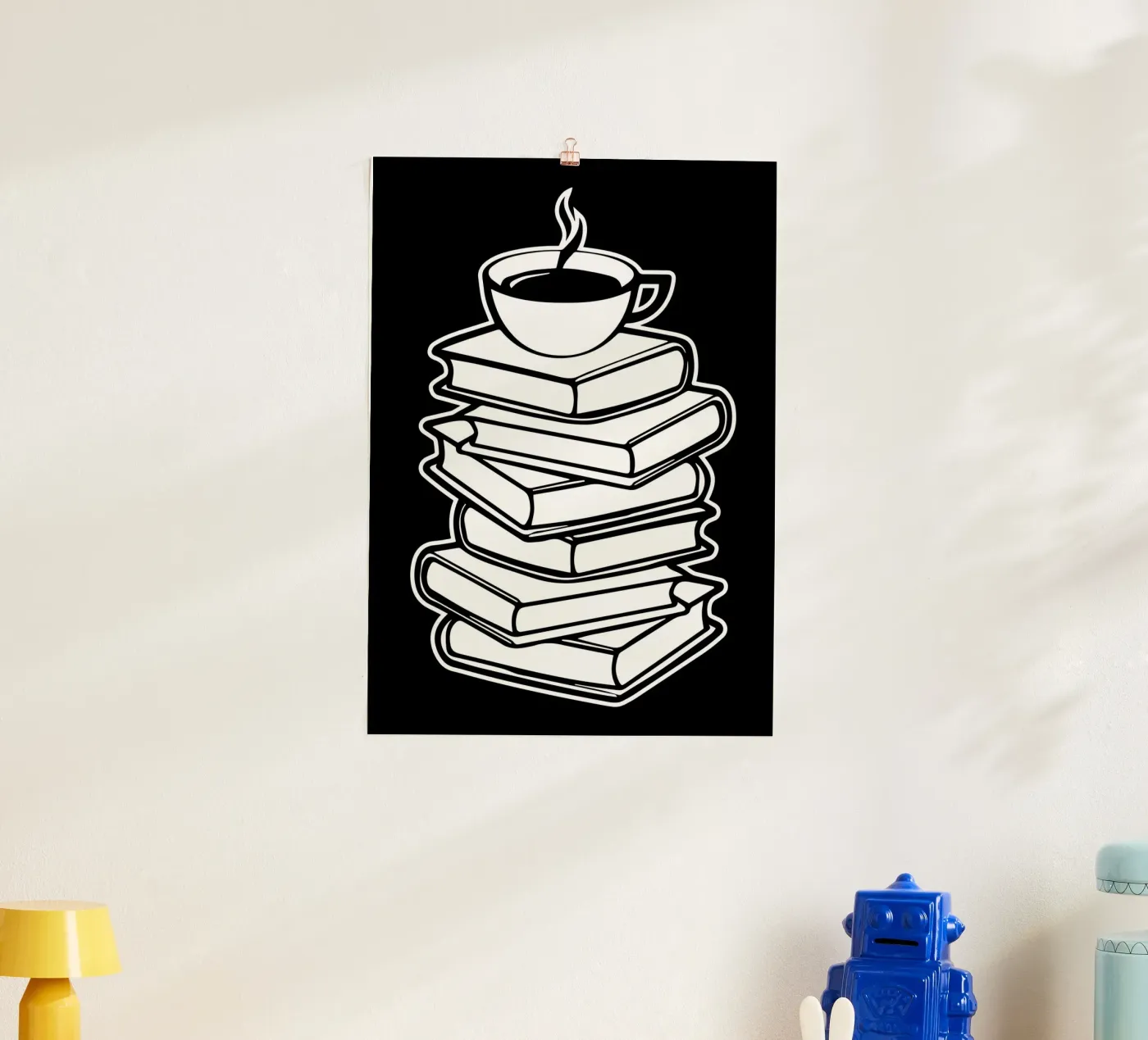 Amante dei libri e del caffè poster da Aiden Garcia