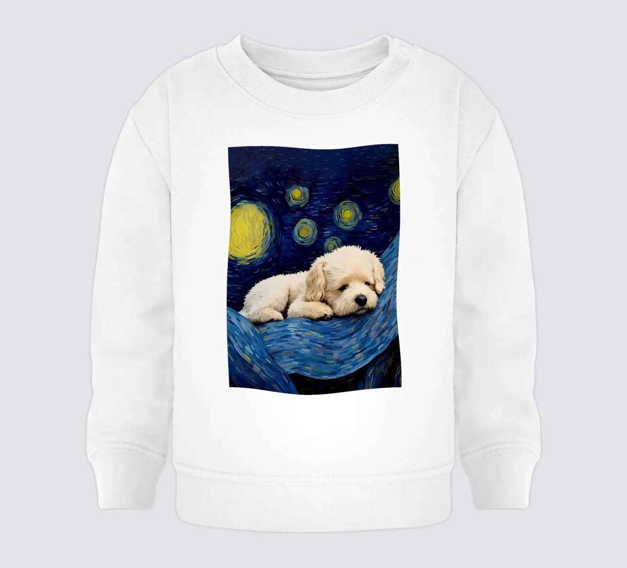 notte stellata cane Sleepy felpa neonato da Adrian Patel