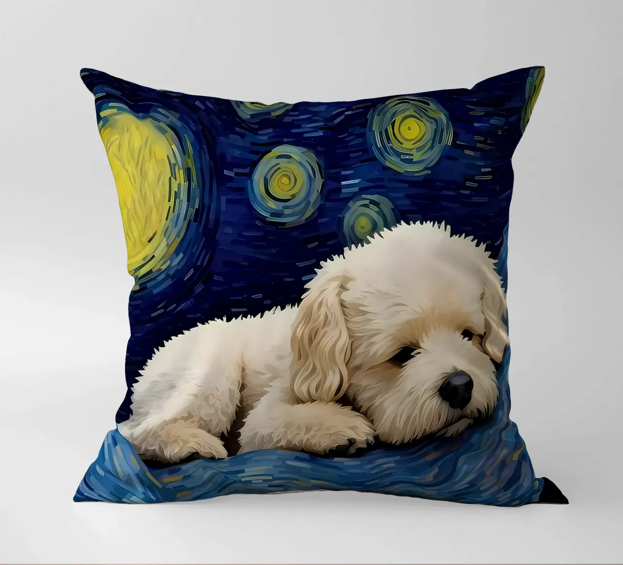 notte stellata cane Sleepy cuscino da Adrian Patel