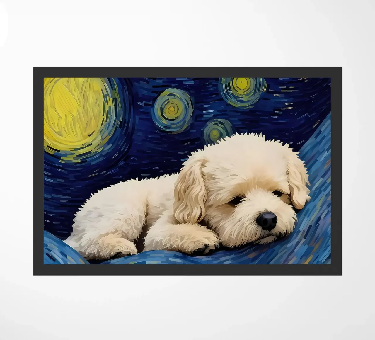 notte stellata cane Sleepy zerbino da Adrian Patel