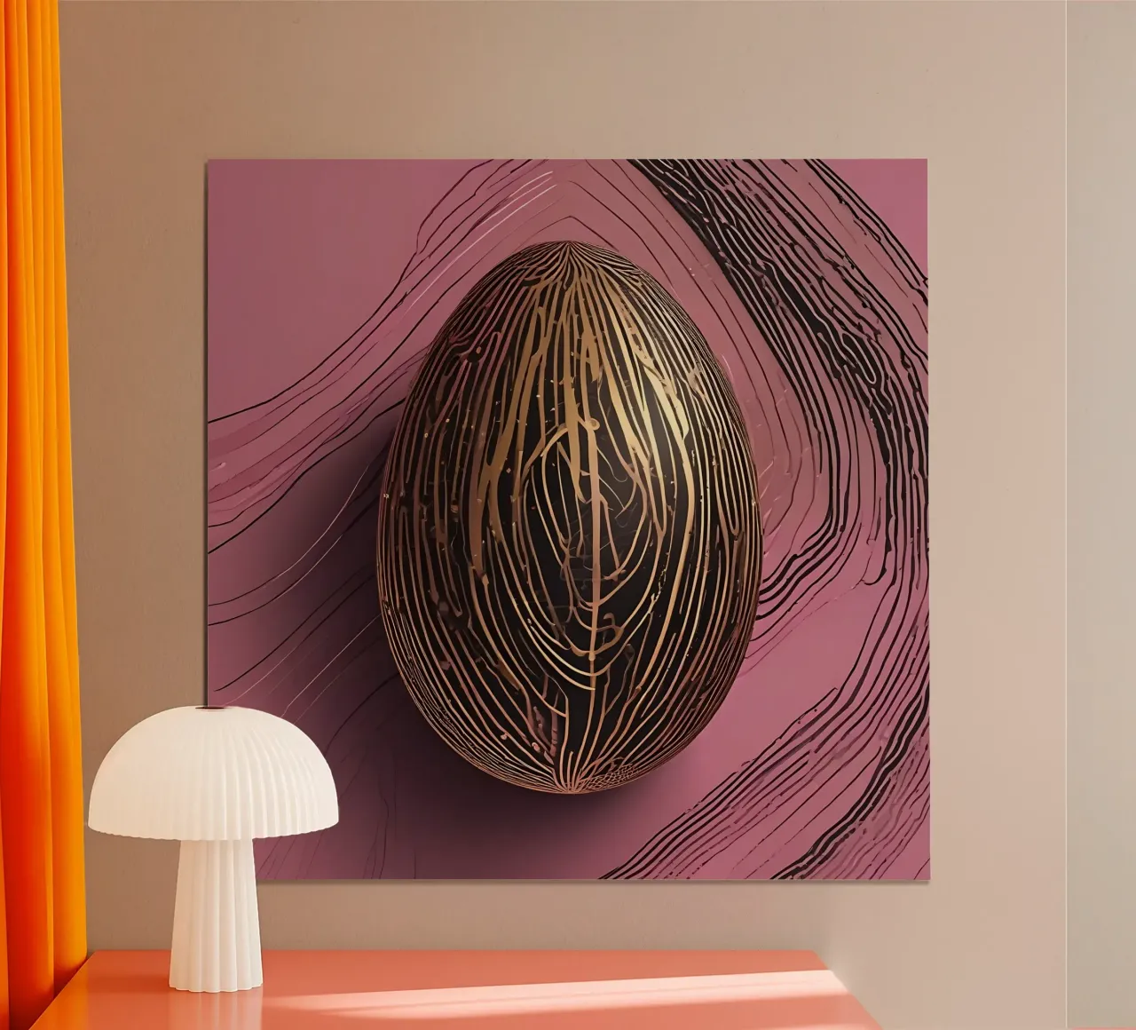 Uovo_4 poster con telaio in plastica da Pink- und LoveArt by LK
