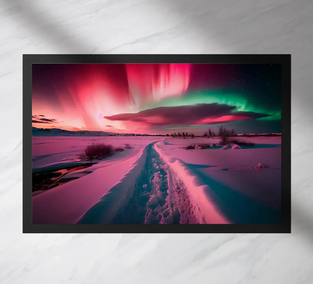 L'Aurora Boreale sul sentiero innevato zerbino da Matthew Katz