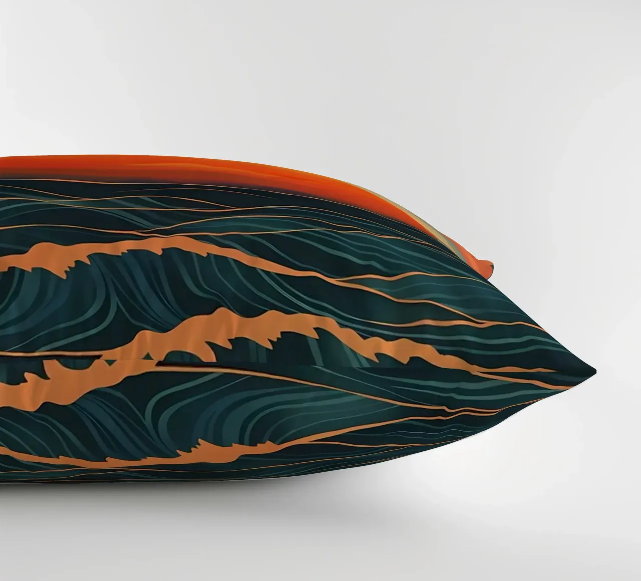 Sunset Ocean Waves decorative cushion by Bartosz Powalka