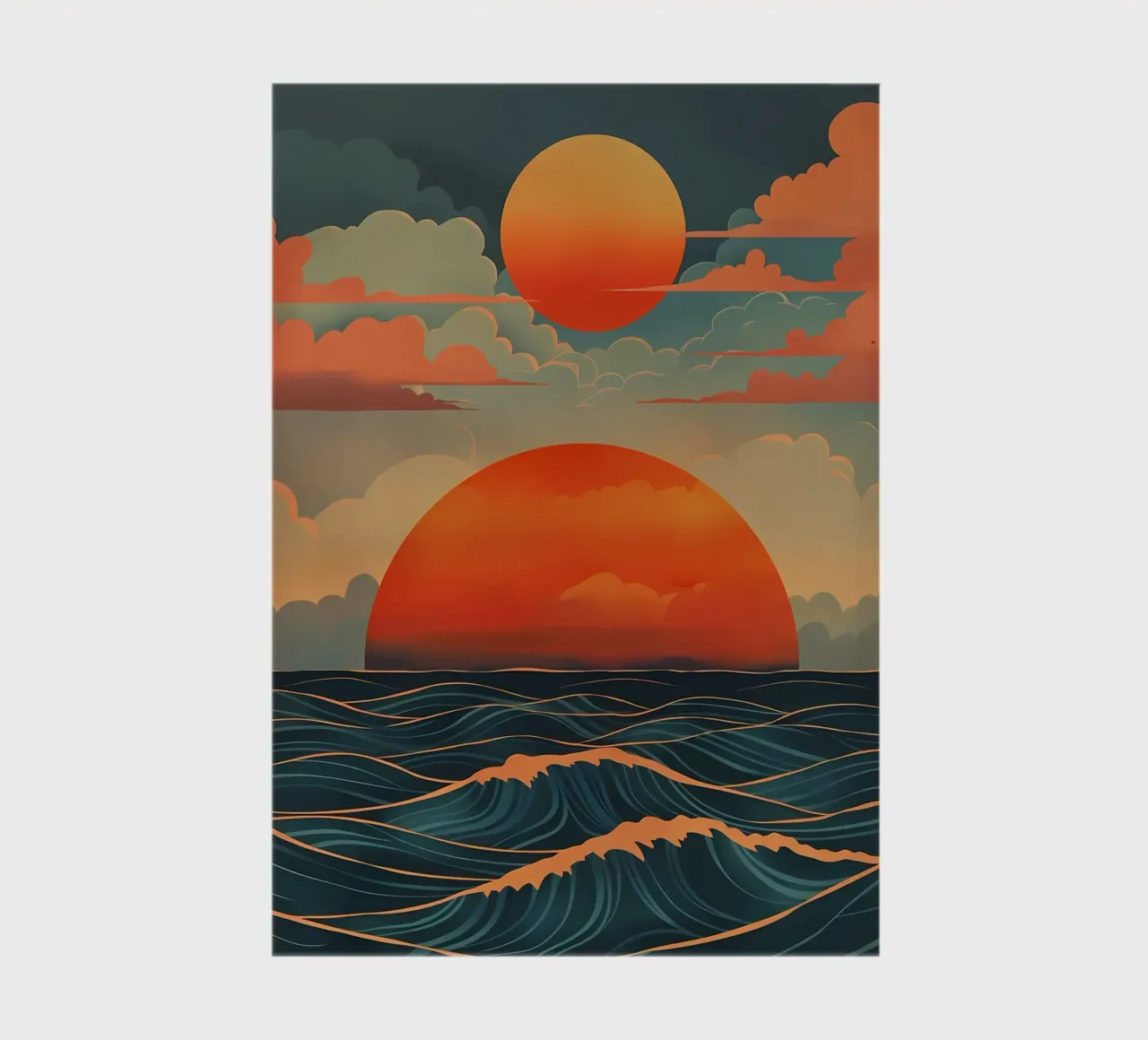 Sunset Ocean Waves notebook by Bartosz Powalka