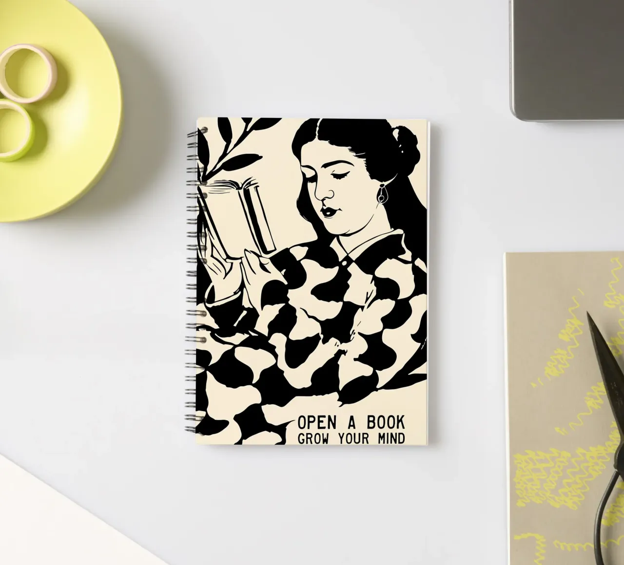 Library Vintager spiral notebook by Aiden Garcia