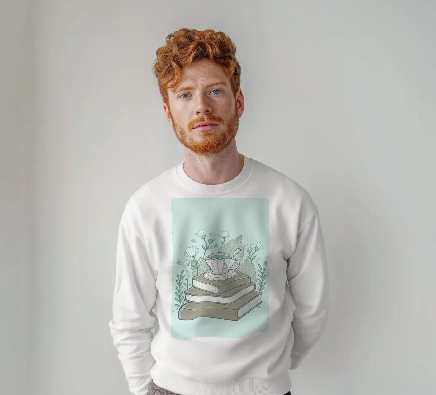 Books And Tea felpa da Aiden Garcia