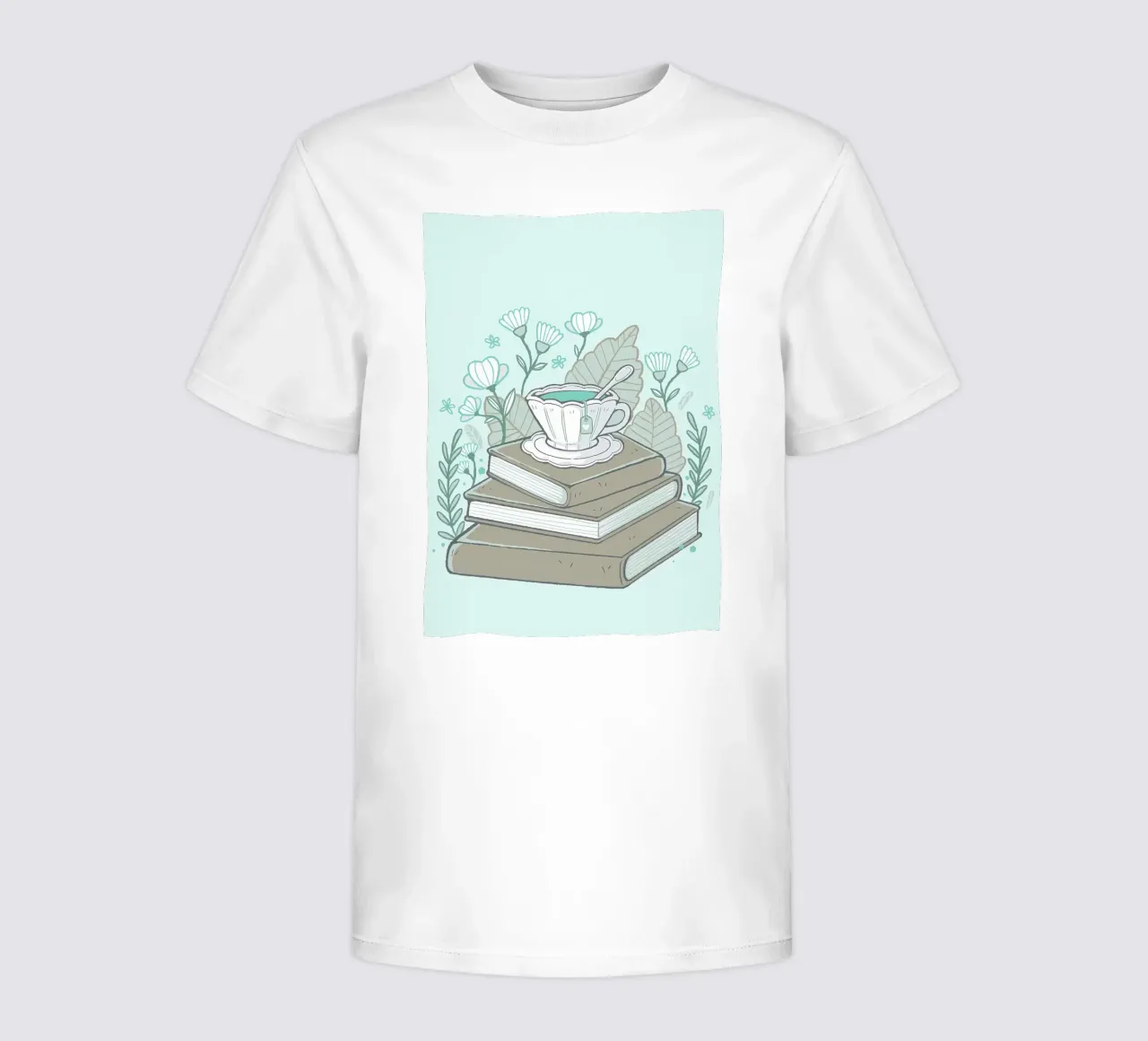 Libri e tè t-shirt bambini da Aiden Garcia