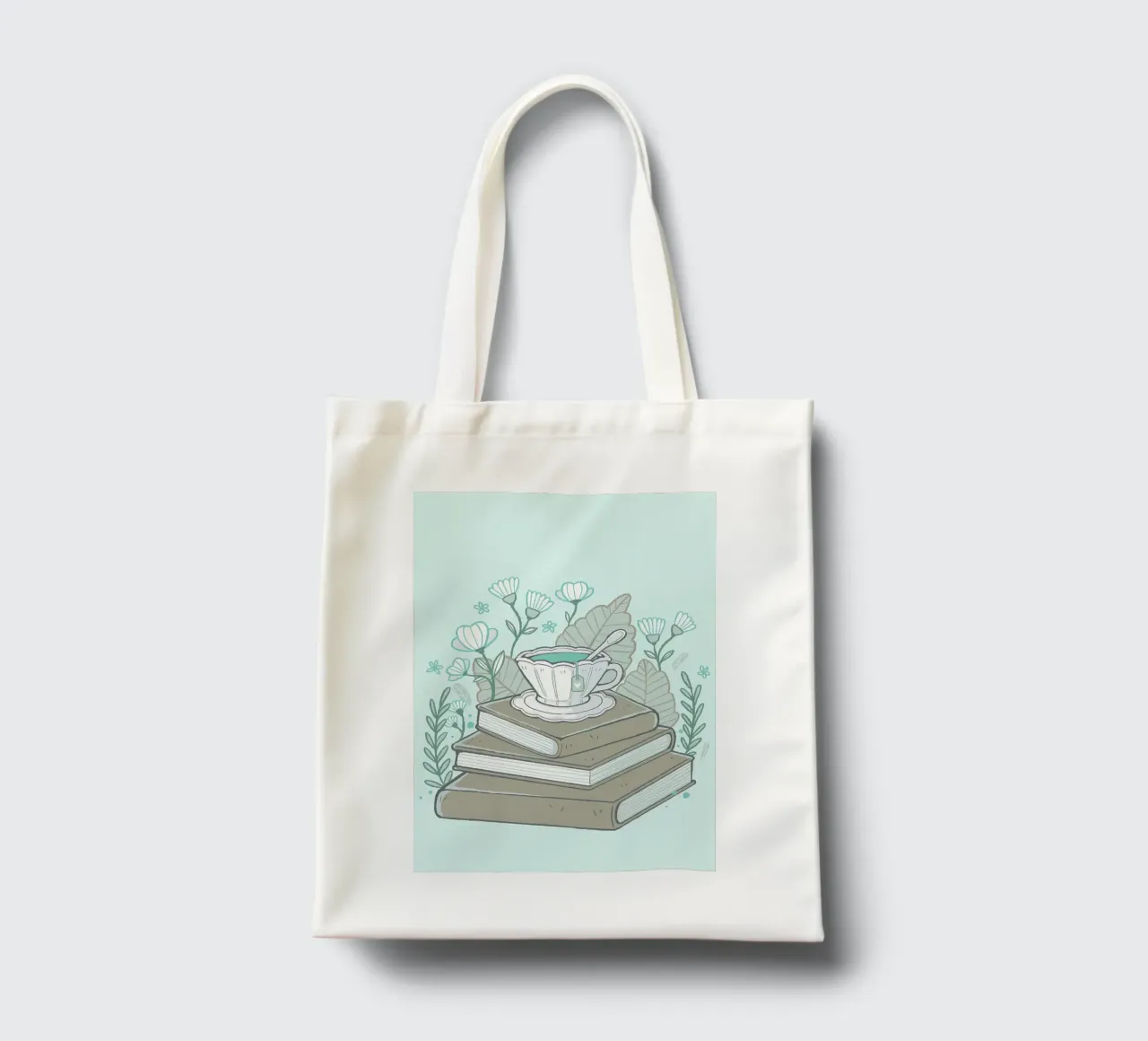 Books And Tea tote bag by Aiden Garcia