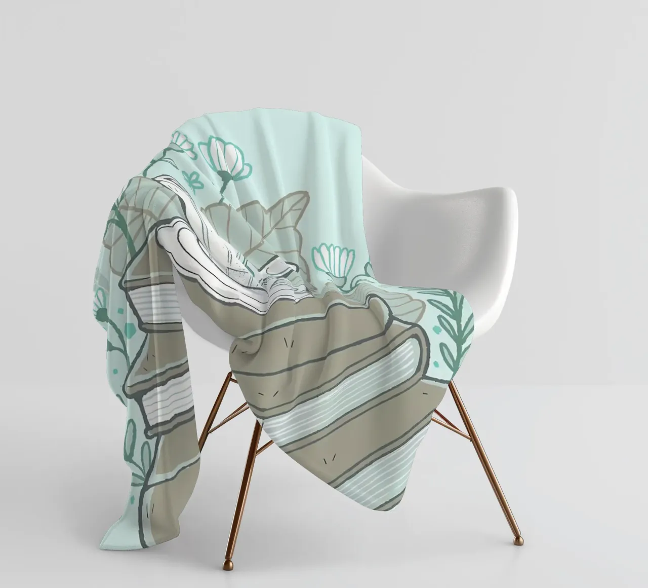 Libri e tè coperta in pile da Aiden Garcia