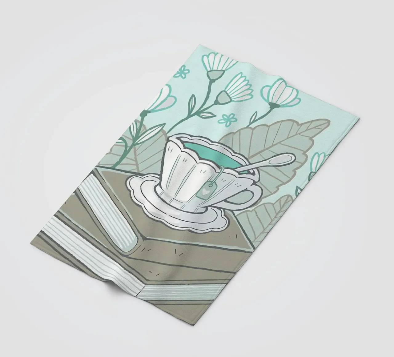 Libri e tè coperta in pile da Aiden Garcia