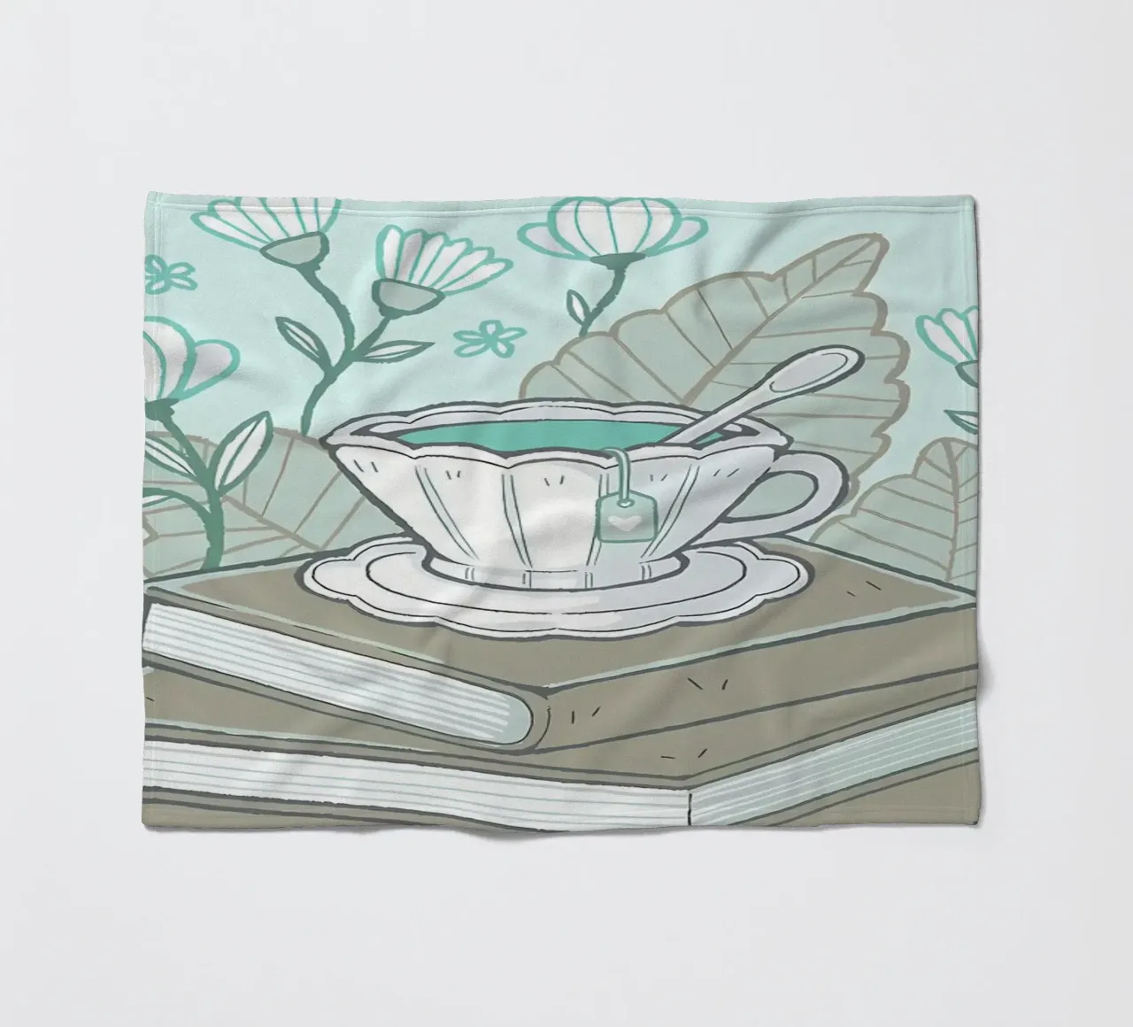 Libri e tè coperta in pile da Aiden Garcia