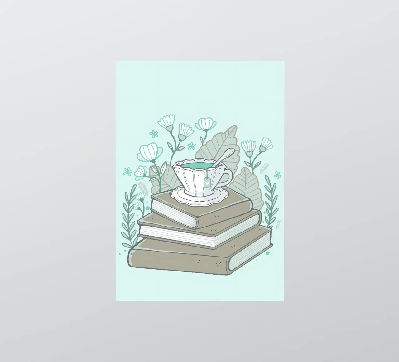 Libri e tè adesivo da Aiden Garcia