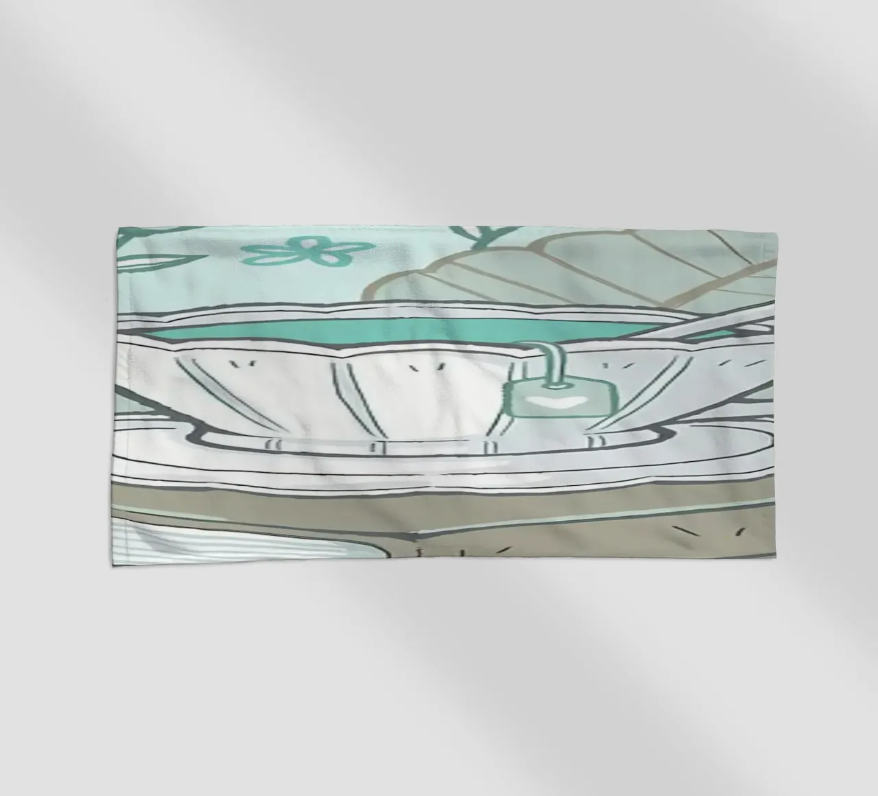 Boeken en thee strandhanddoek van Aiden Garcia